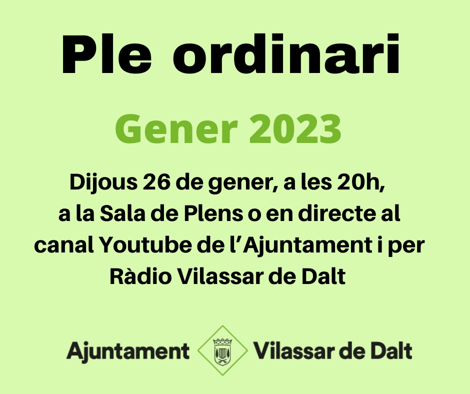 Ple de gener del 2023