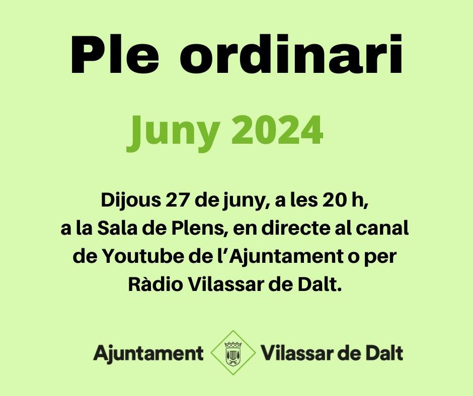 Ple del mes de juny 2024