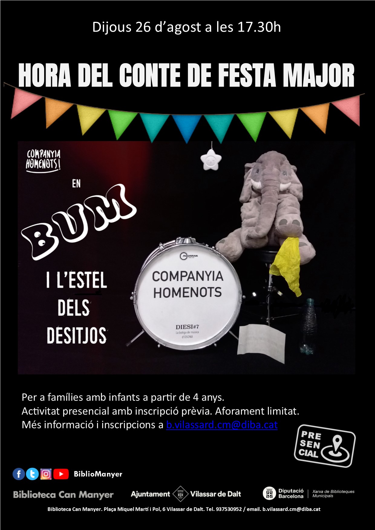 Sants Gen&iacute;s 21: ENTRADES EXHAURIDES Hora del conte de Festa Major