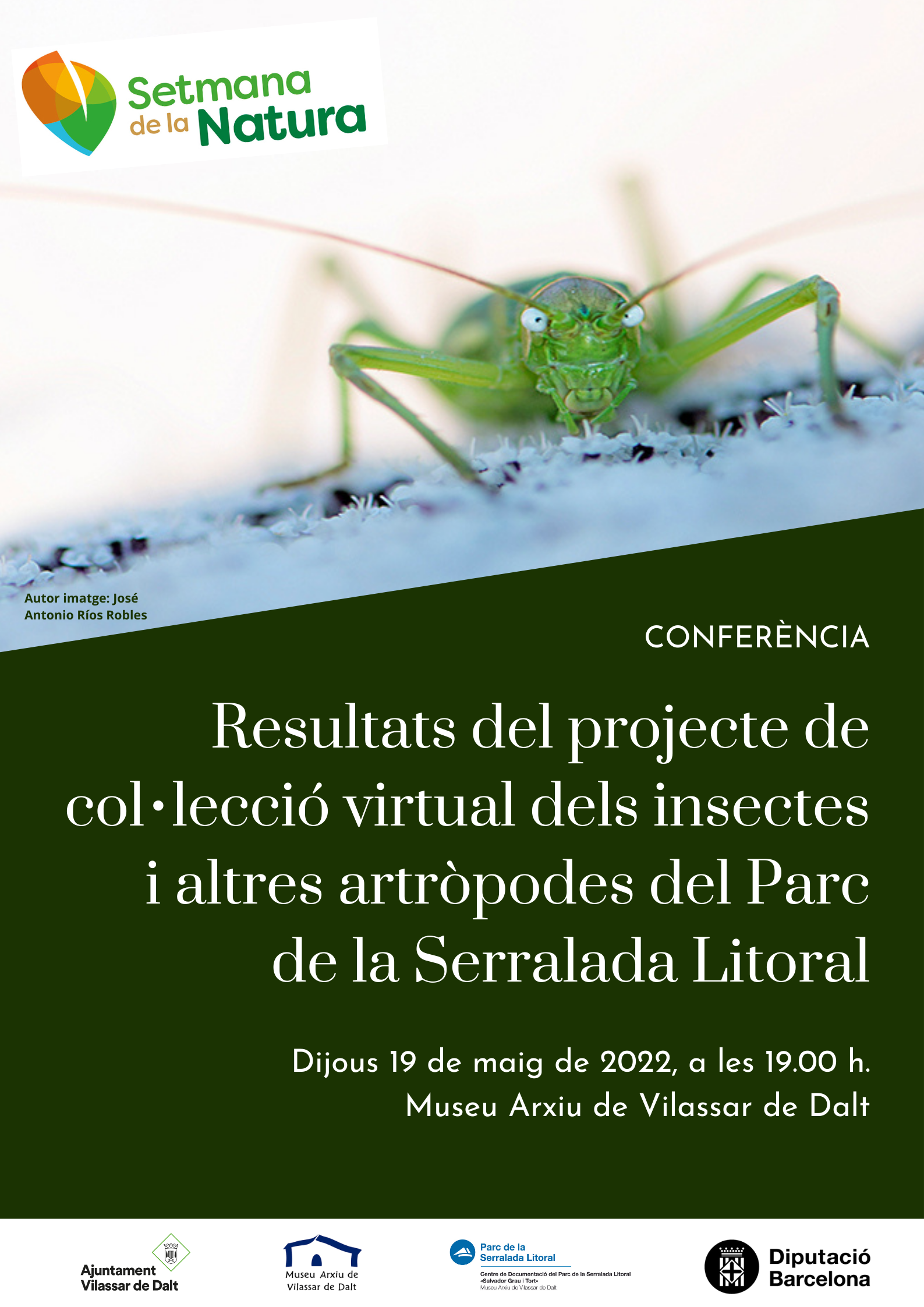 Confer&egrave;ncia: Resultats del projecte de col&middot;lecci&oacute; virtual dels insectes i altres artr&ograve;podes del Parc de la Serralada Litoral
