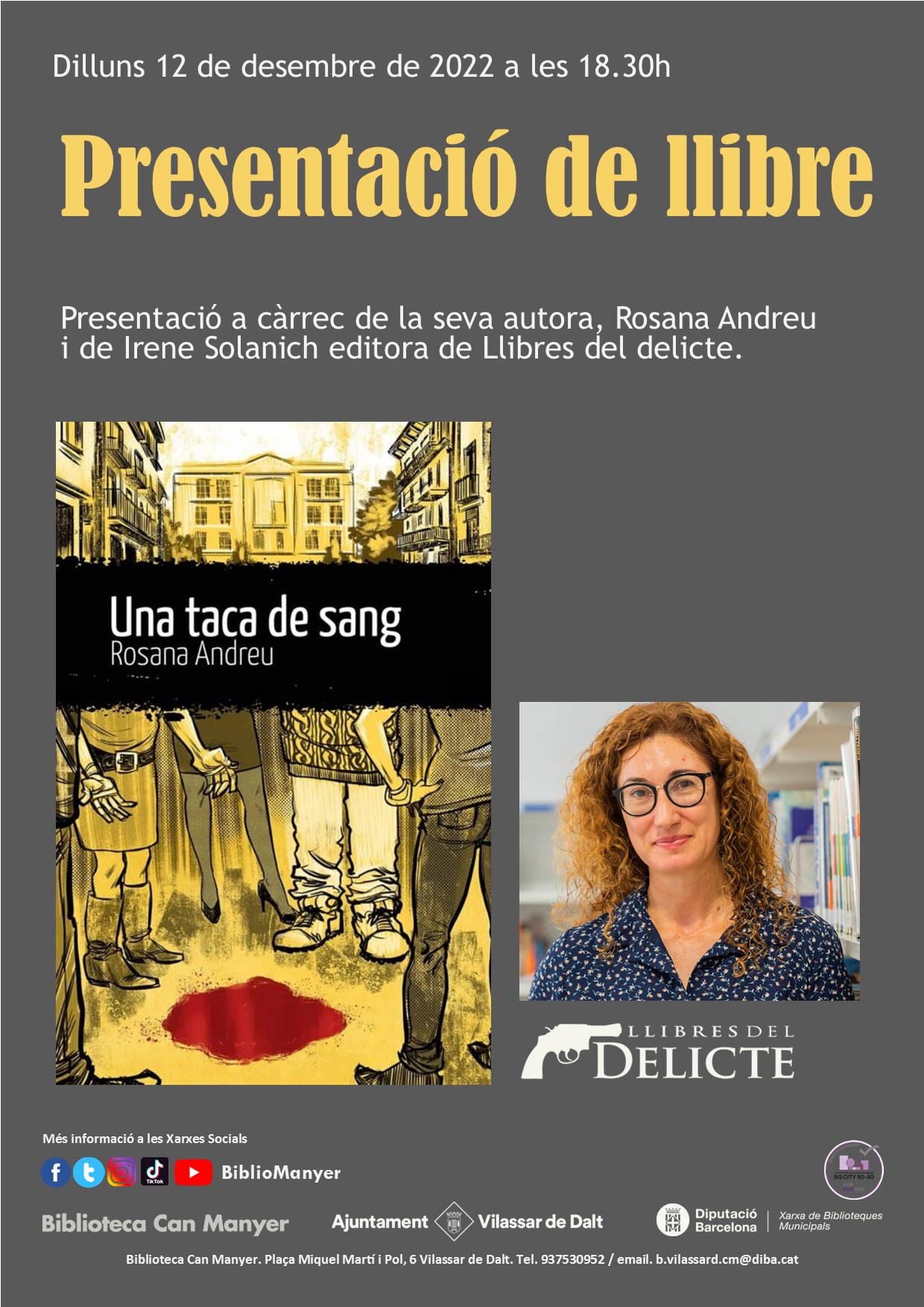 Presentaci&oacute; del llibre 'Una taca de sang'