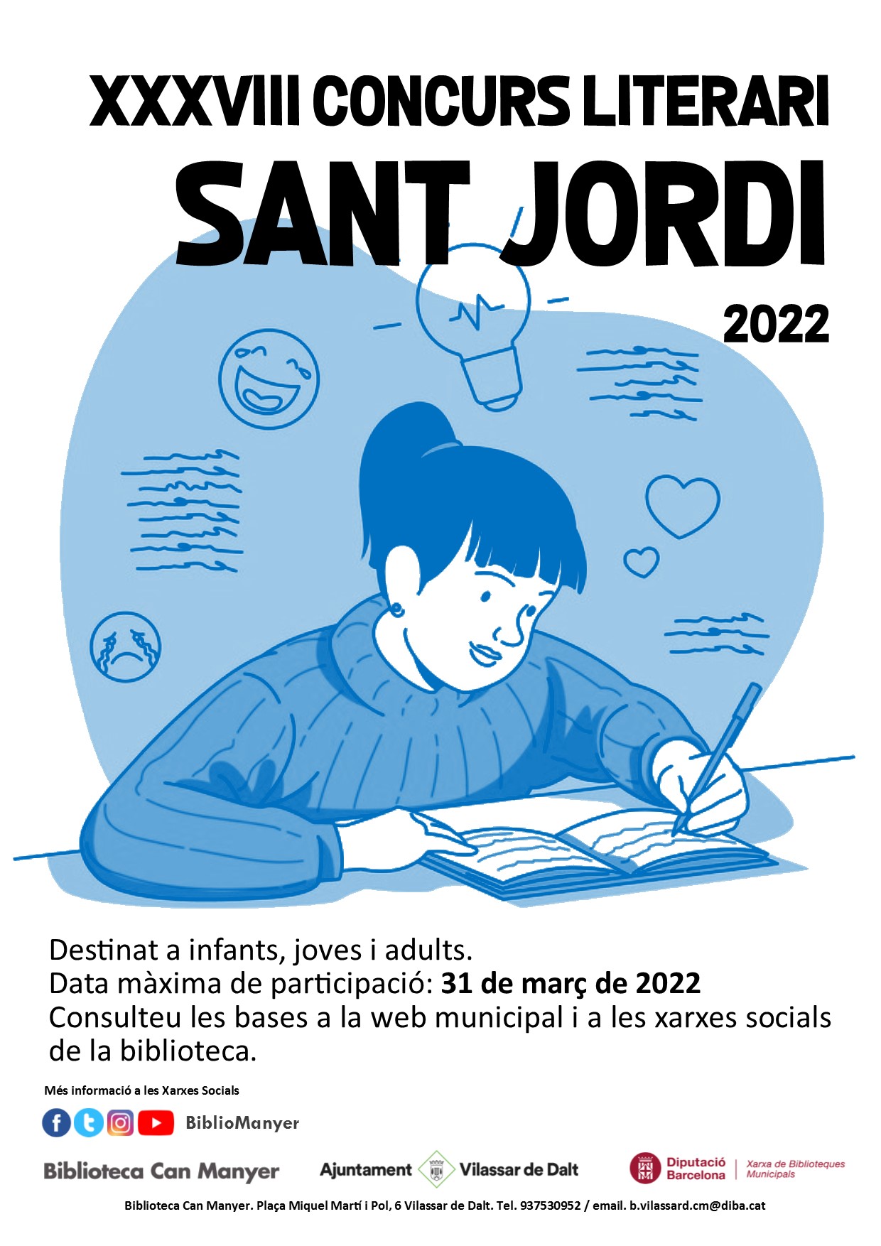 XXXVIII Concurs literari de Sant Jordi de la Biblioteca can Manyer