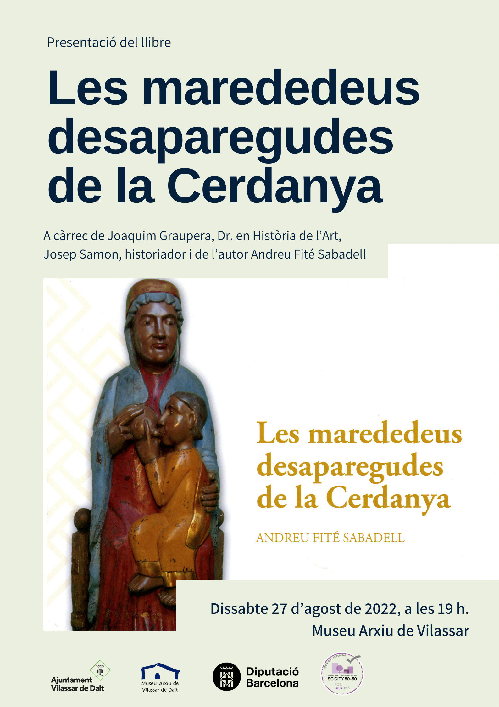 Sants Gen&iacute;s 22: Presentaci&oacute; del llibre 'Les marededeus desaparegudes de la Cerdanya