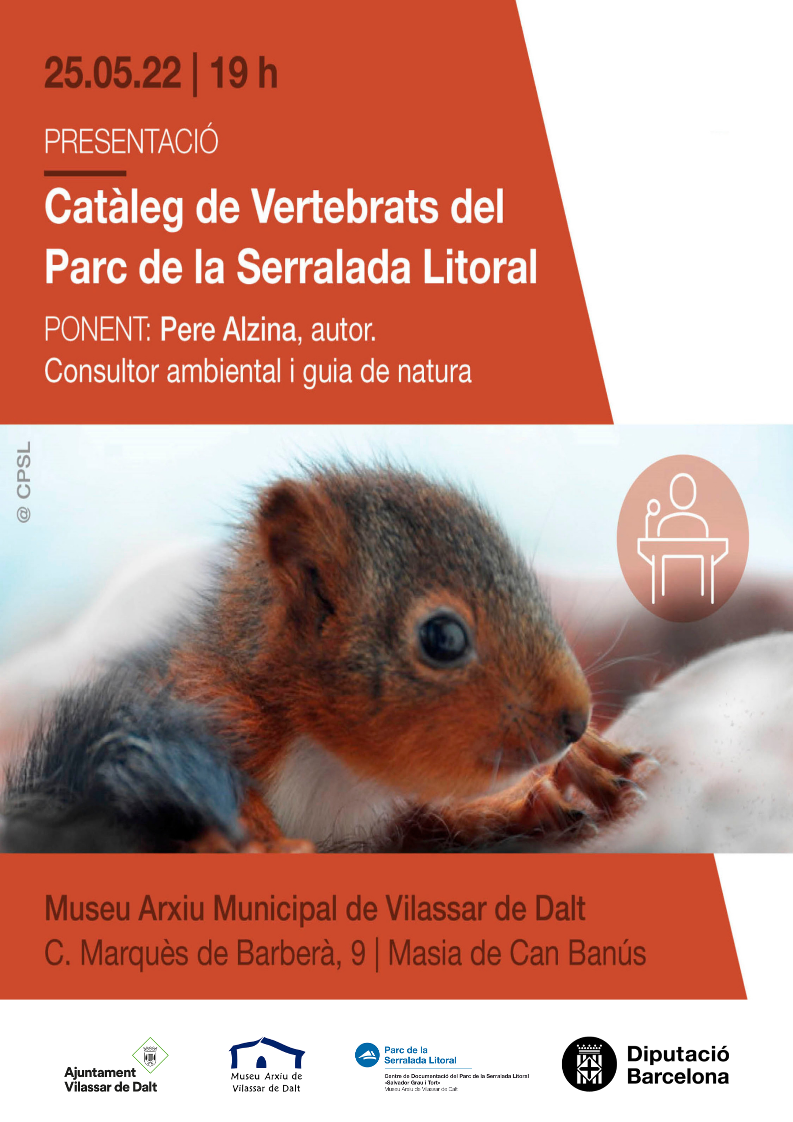 Presentaci&oacute; del Cat&agrave;leg de vertebrats del Parc de la Serralada Litoral