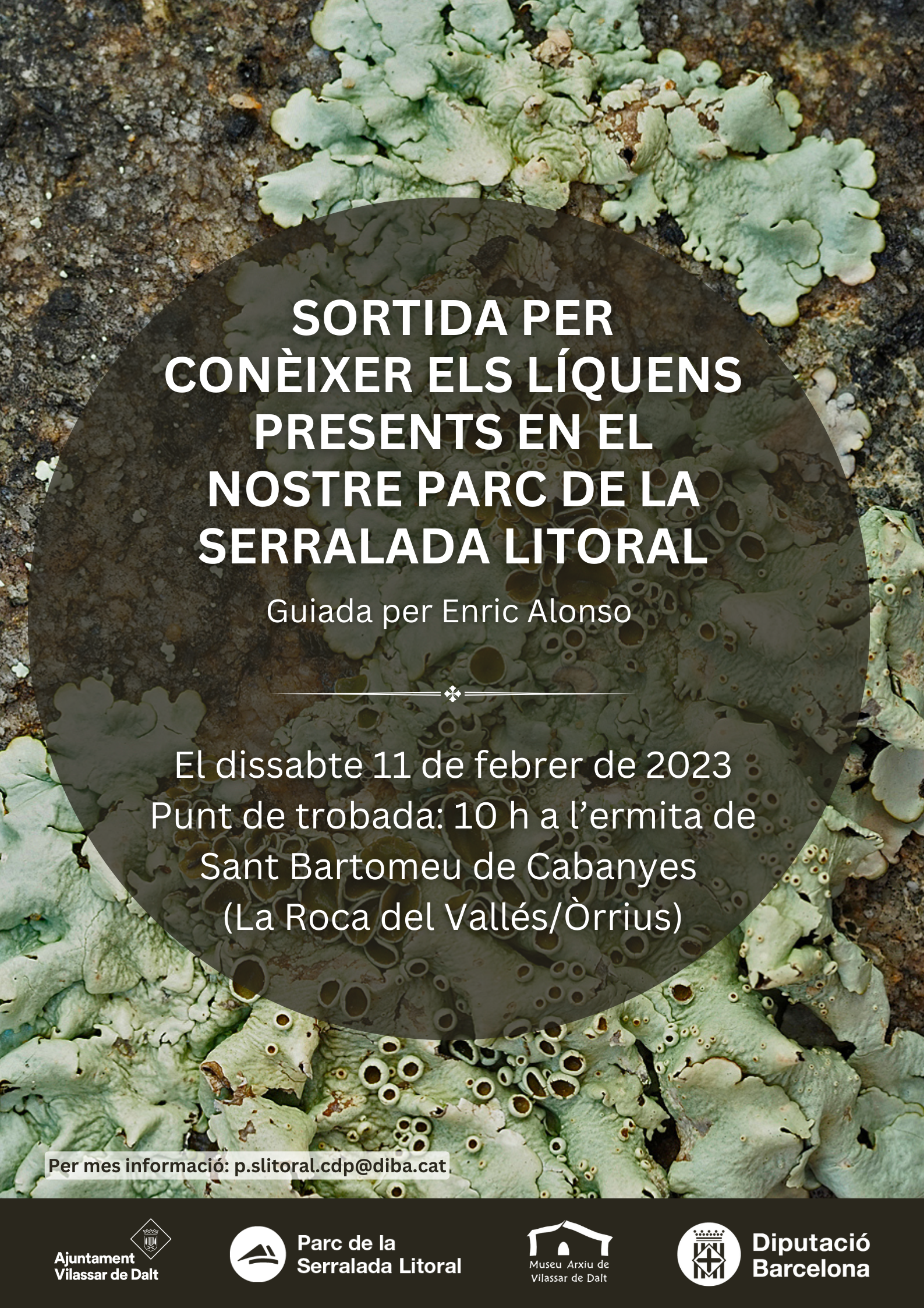 Sortida per con&egrave;ixer els l&iacute;quens del Parc Serralada Litoral