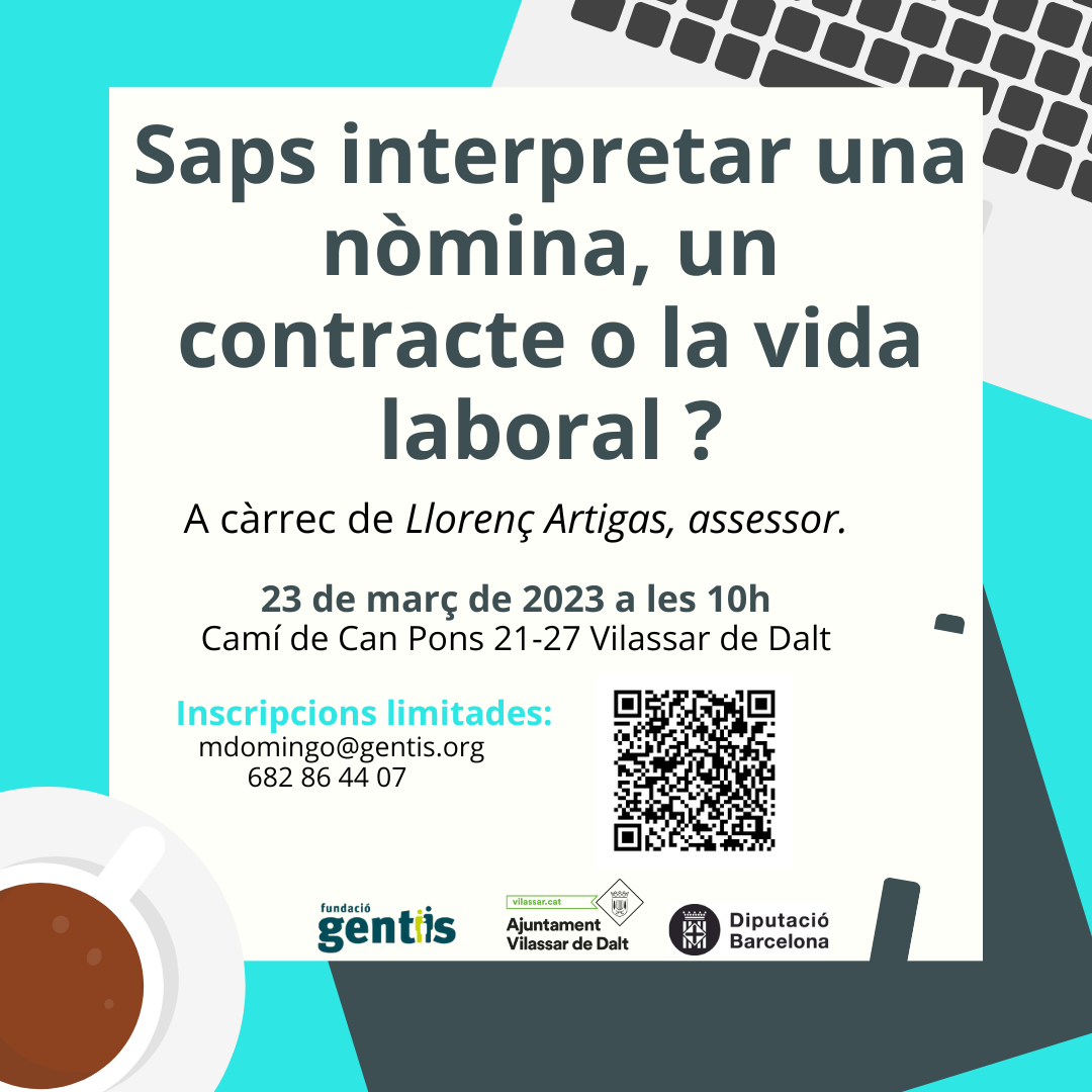 Confer&egrave;ncia 'Saps interpretar una n&ograve;mina, un contracte o la vida laboral?'