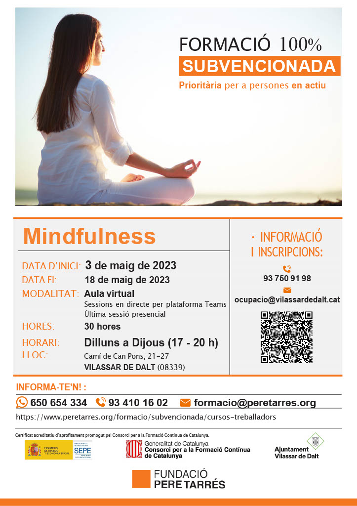 Formaci&oacute; subvencionada: Mindfulness