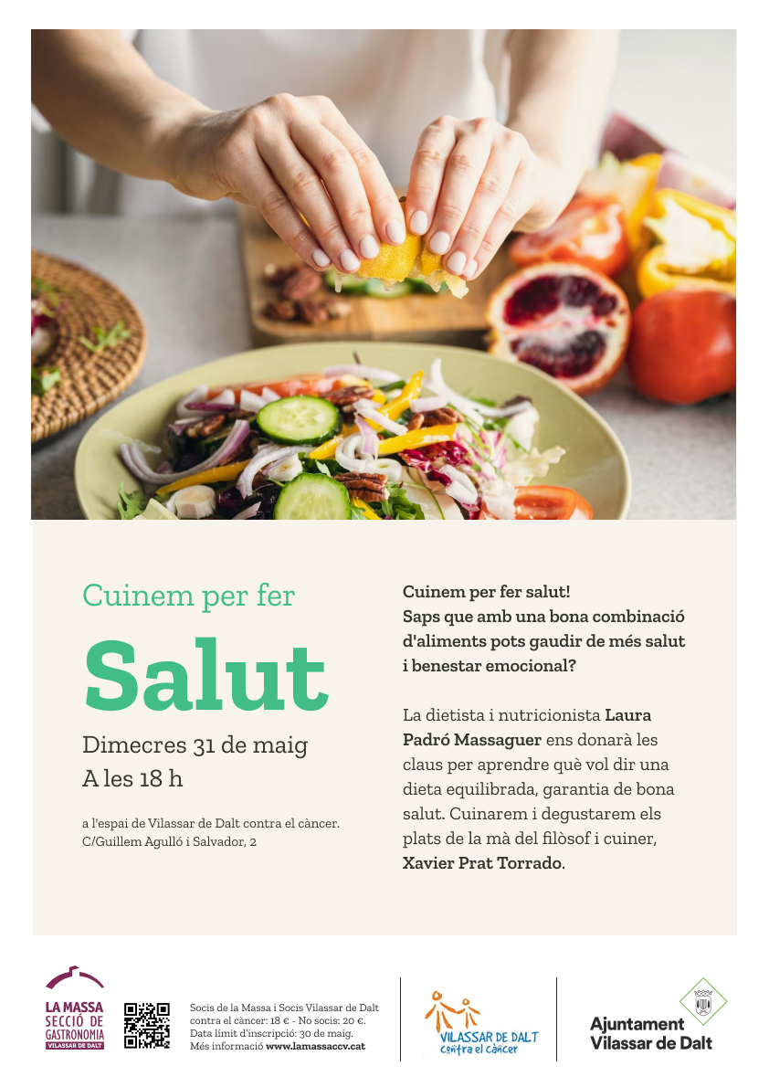 Taller gastron&ograve;mic: Cuinem per fer salut