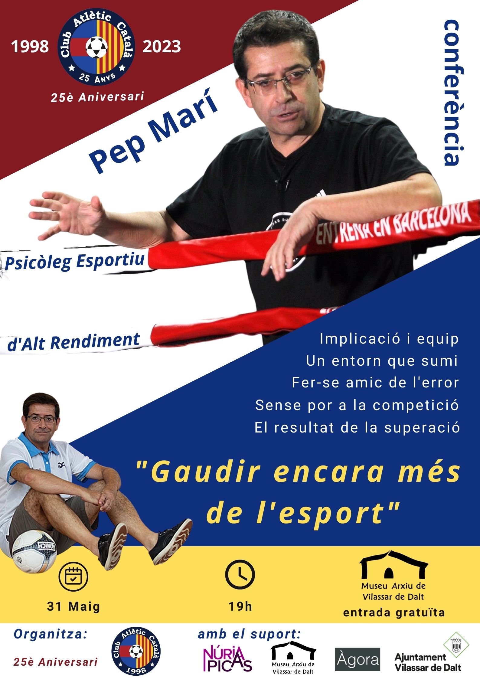 Confer&egrave;ncia: 'Gaudir encara m&eacute;s de l'esport'