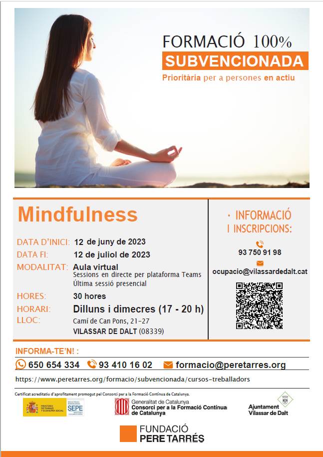 Formaci&oacute; subvencionada: Mindfulness