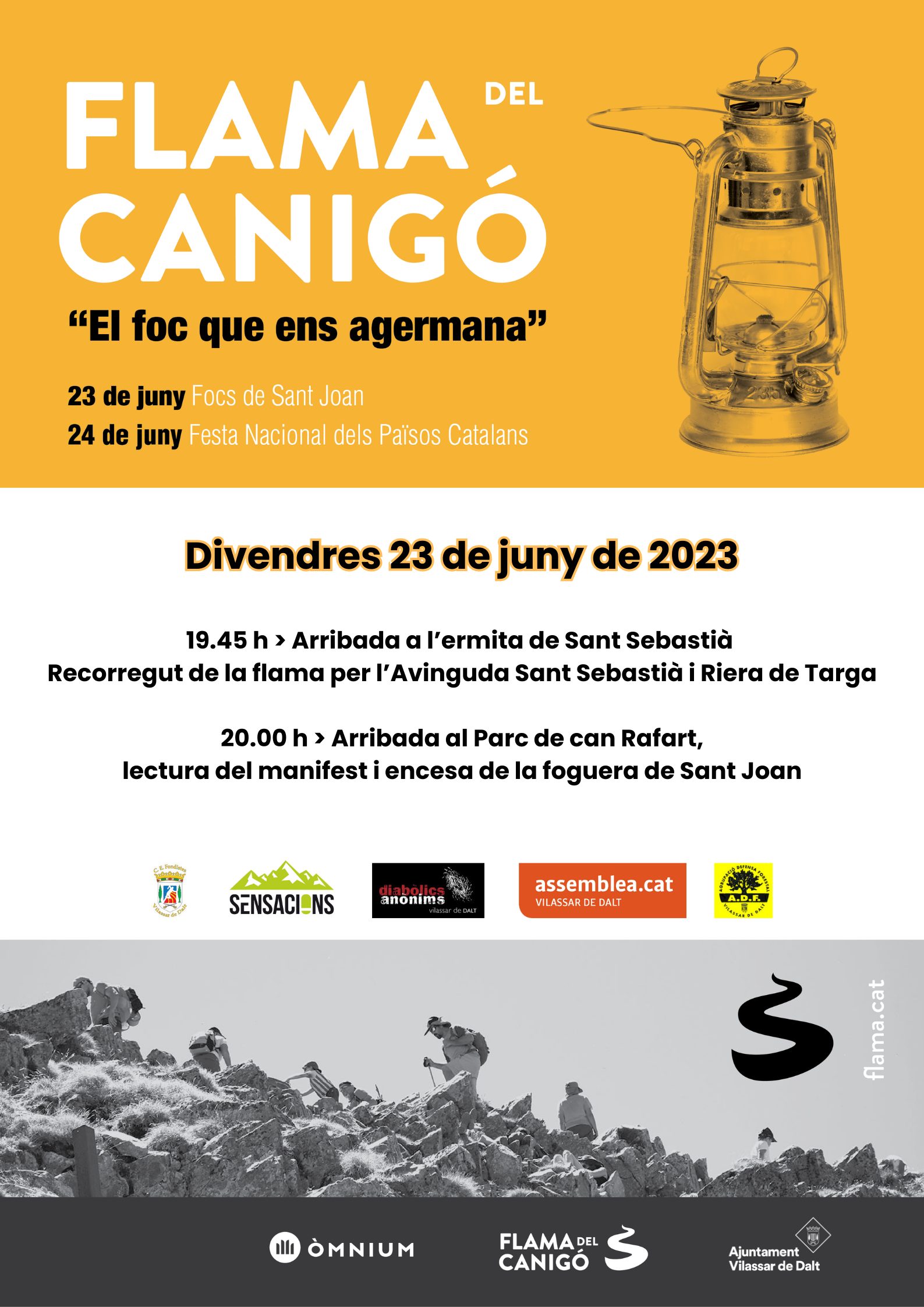 Arribada de la Flama del Canig&oacute;