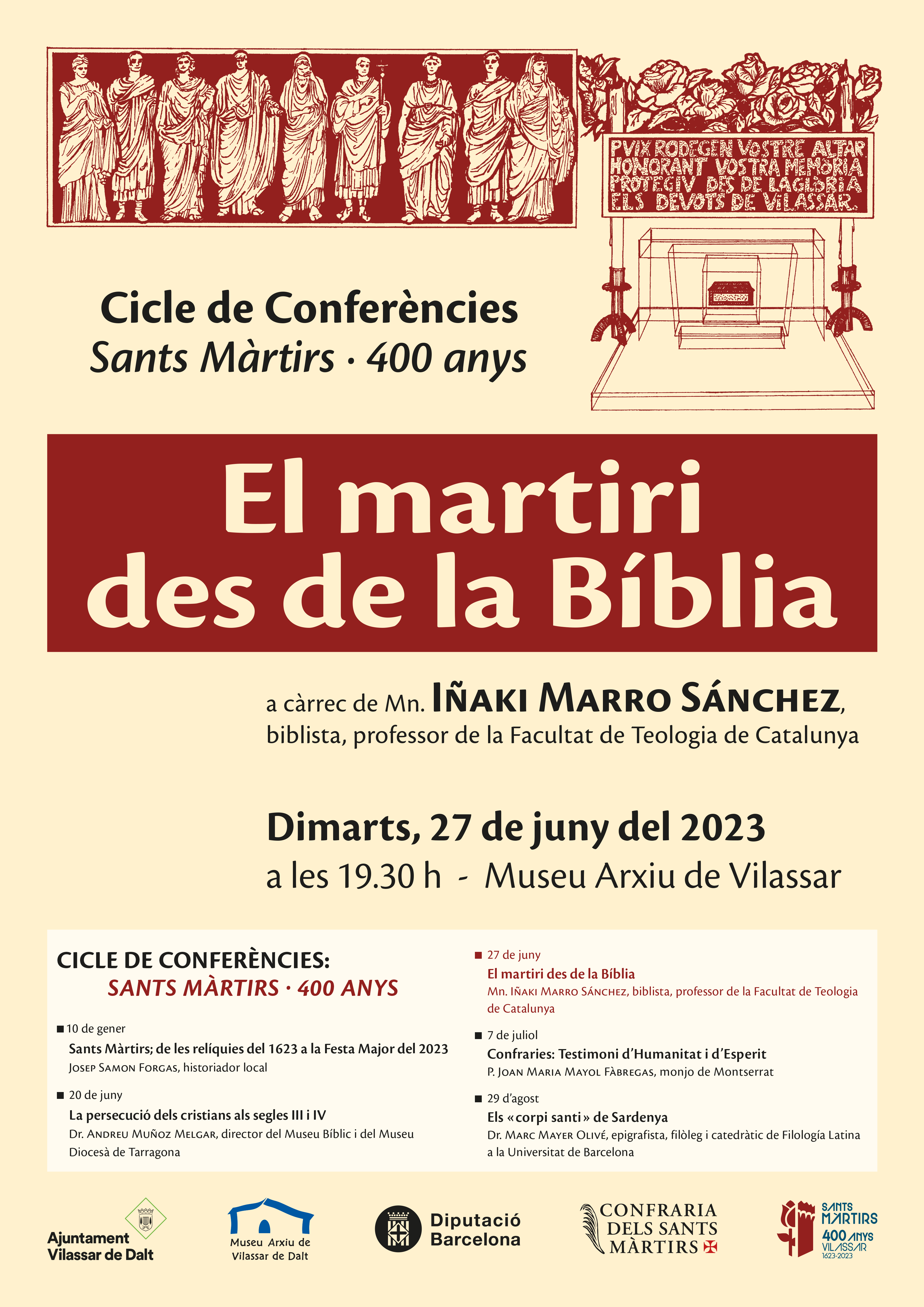 Confer&egrave;ncia 'El martiri des de la B&iacute;blia'