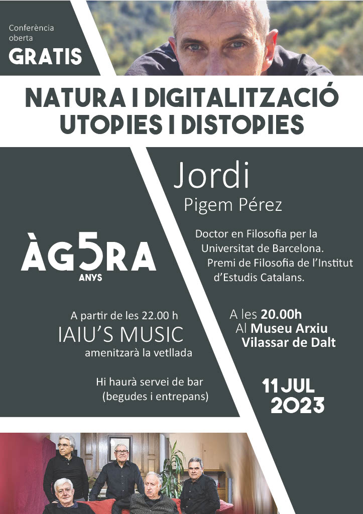 Confer&egrave;ncia: Tecnologia i digitalitzaci&oacute;: utopies i distopies