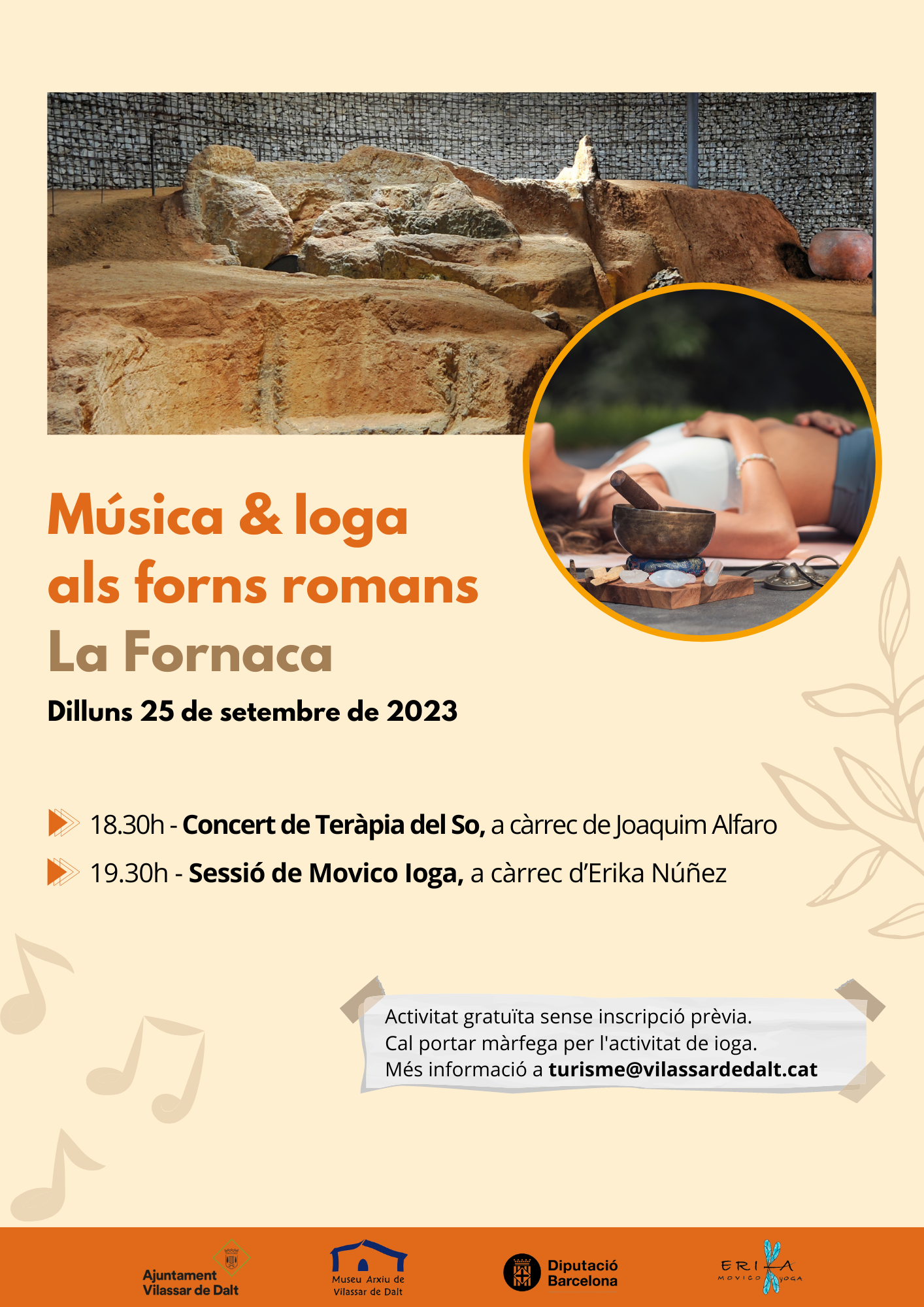 M&uacute;sica i ioga als Forns Romans