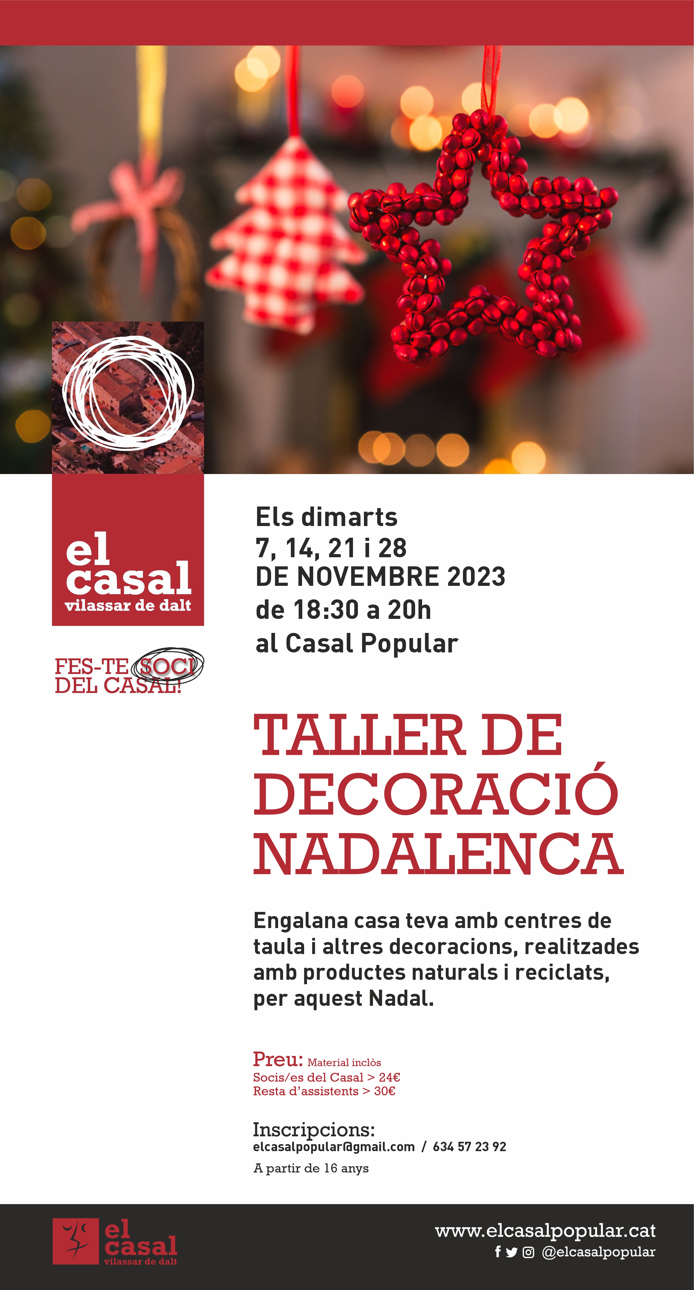 Taller de decoraci&oacute; nadalenca