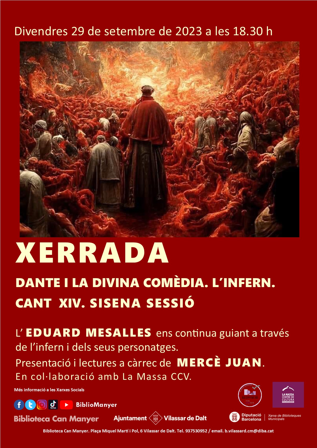 Xerrada 'Dante i la Divina com&egrave;dia. L'infern. Cant XIV'