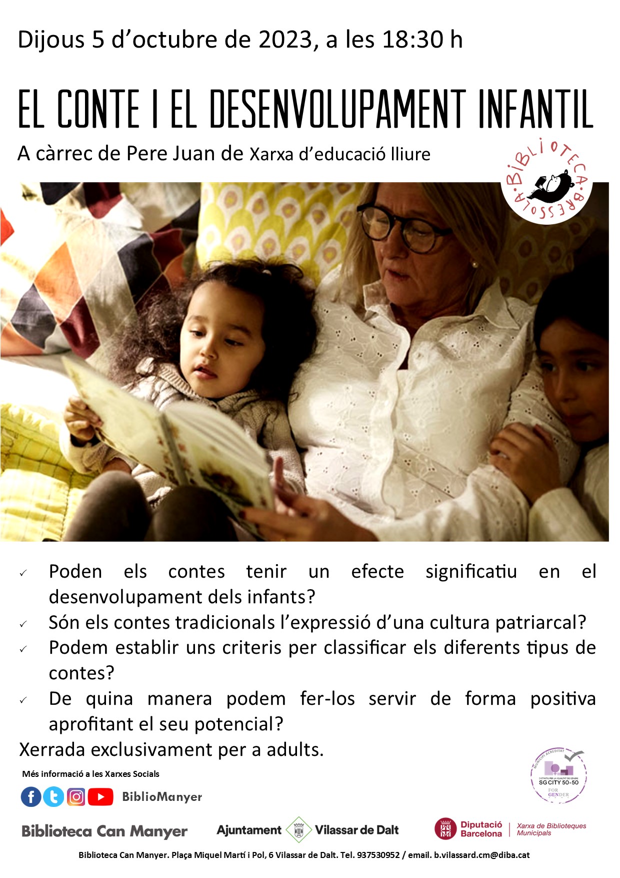 Xerrada d'educaci&oacute; lliure: El conte i el desenvolupament infantil