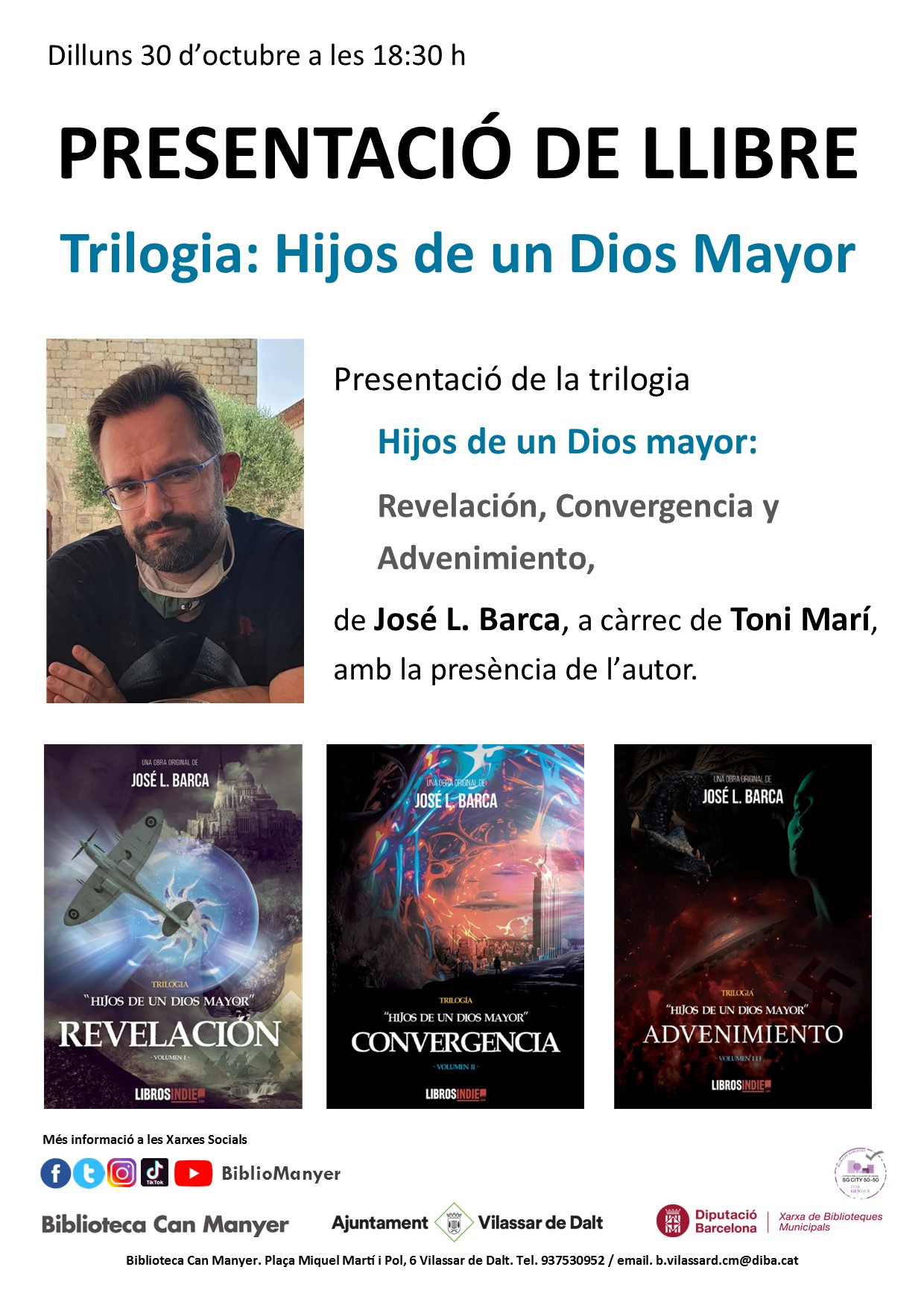 Presentaci&oacute; de la trilogia 'Hijos de un dios mayor'