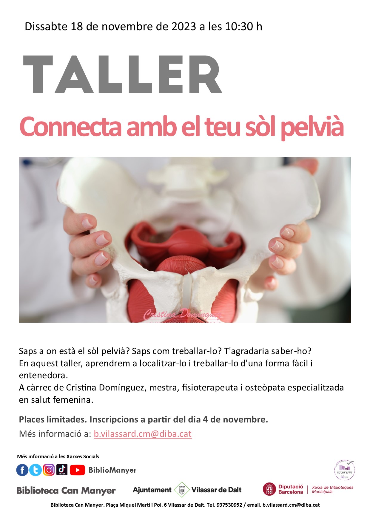 Taller 'Connecta amb el teu s&ograve;l pelvi&agrave;'