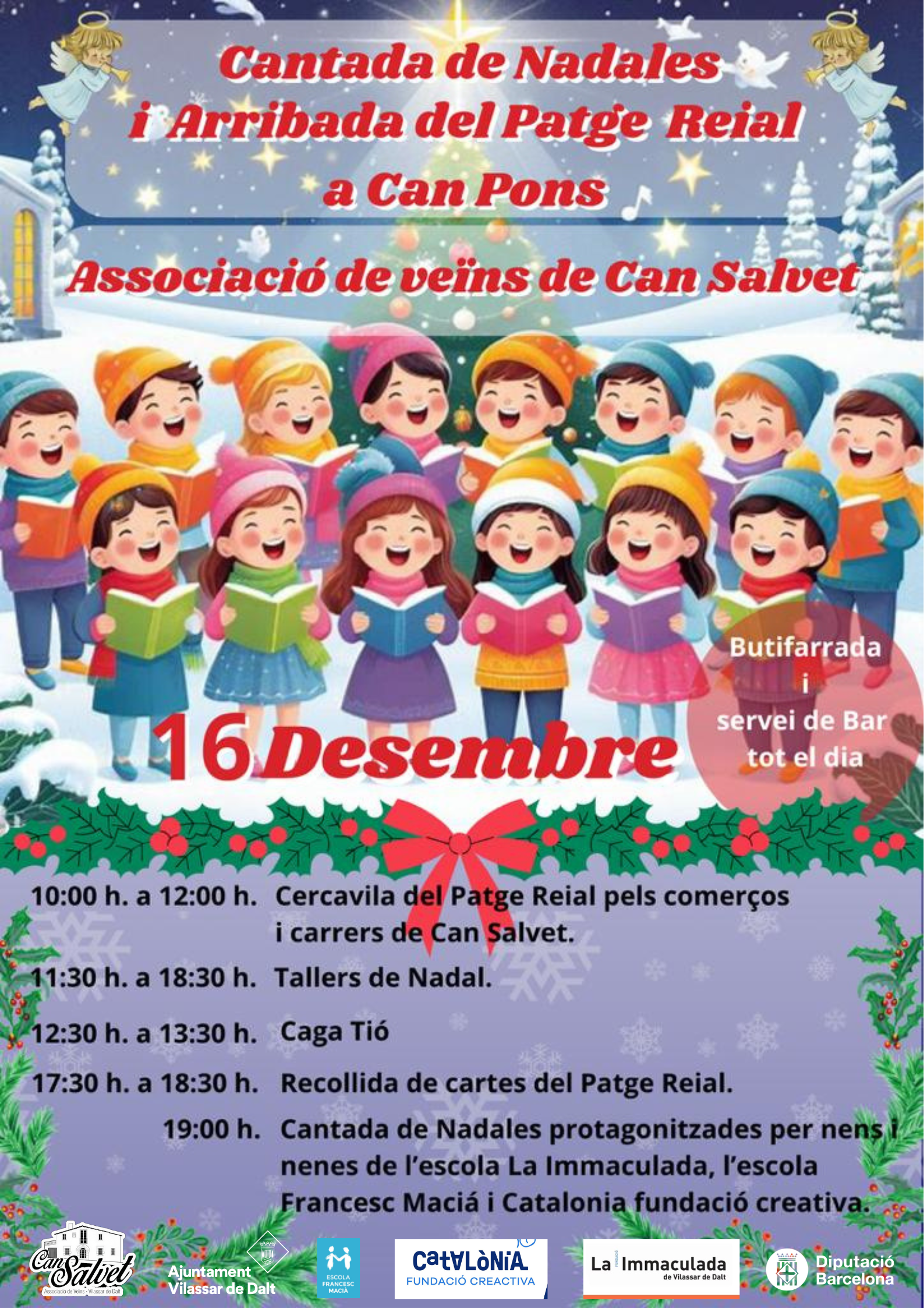 Arribada del patge reial i cantada de nadales