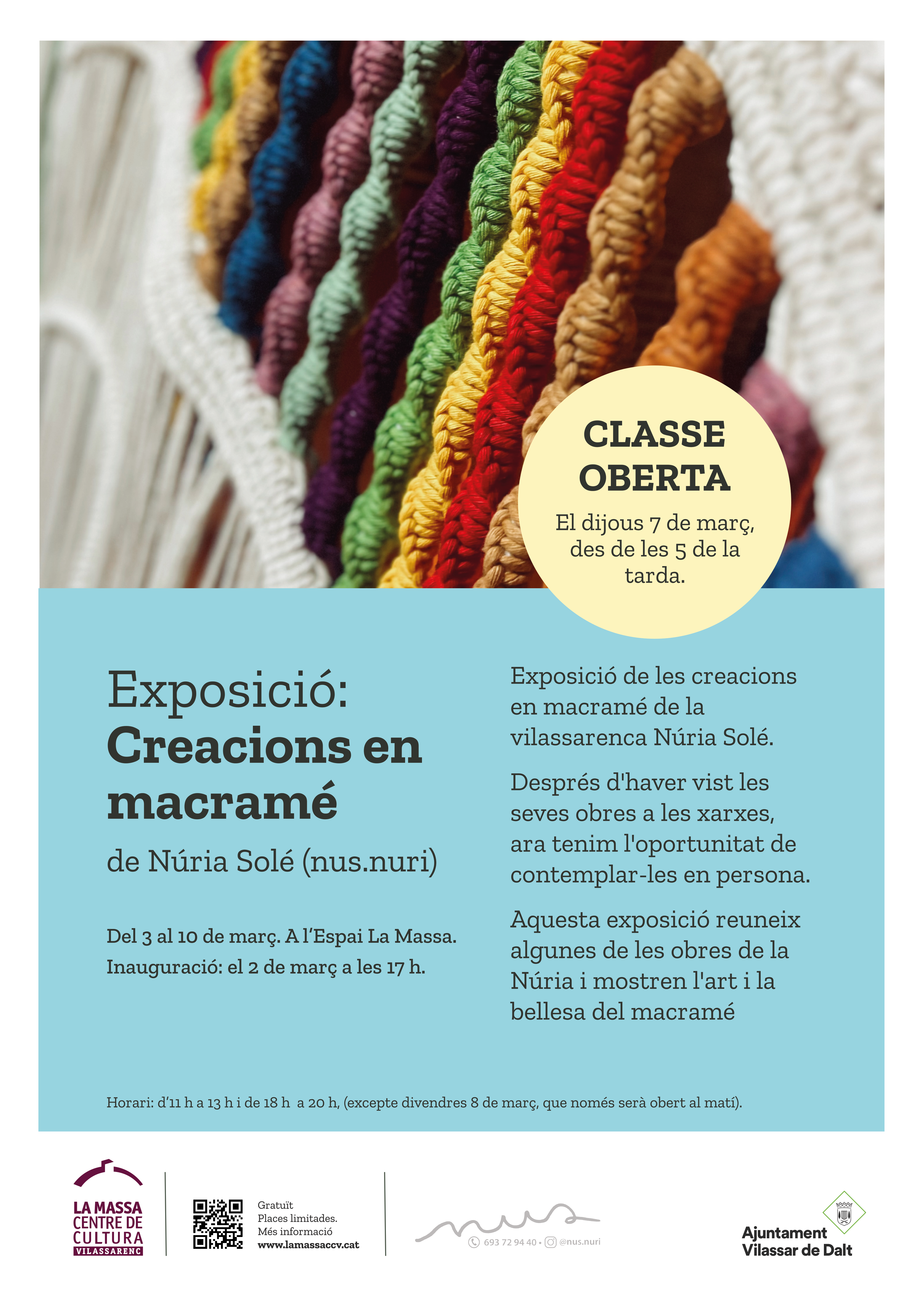 Exposici&oacute; 'Ceacions en macram&eacute;'