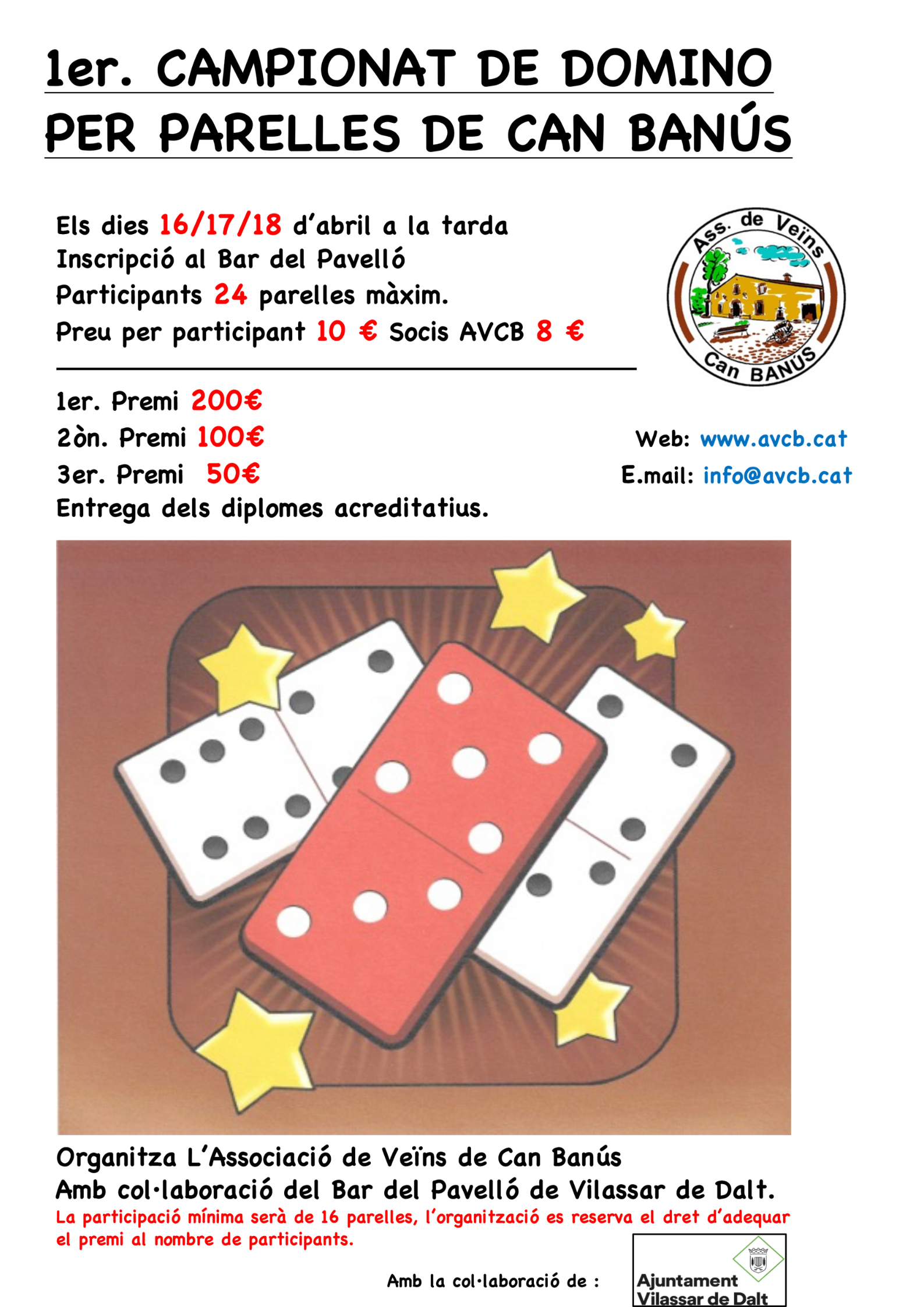 1r Campionat de domin&oacute; per parelles