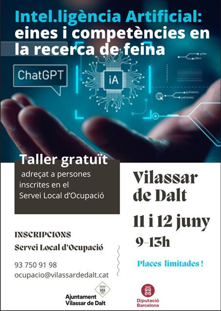 Taller 'Intel&middot;lig&egrave;ncia artificial: eines i compet&egrave;ncies en la recerca de feina'