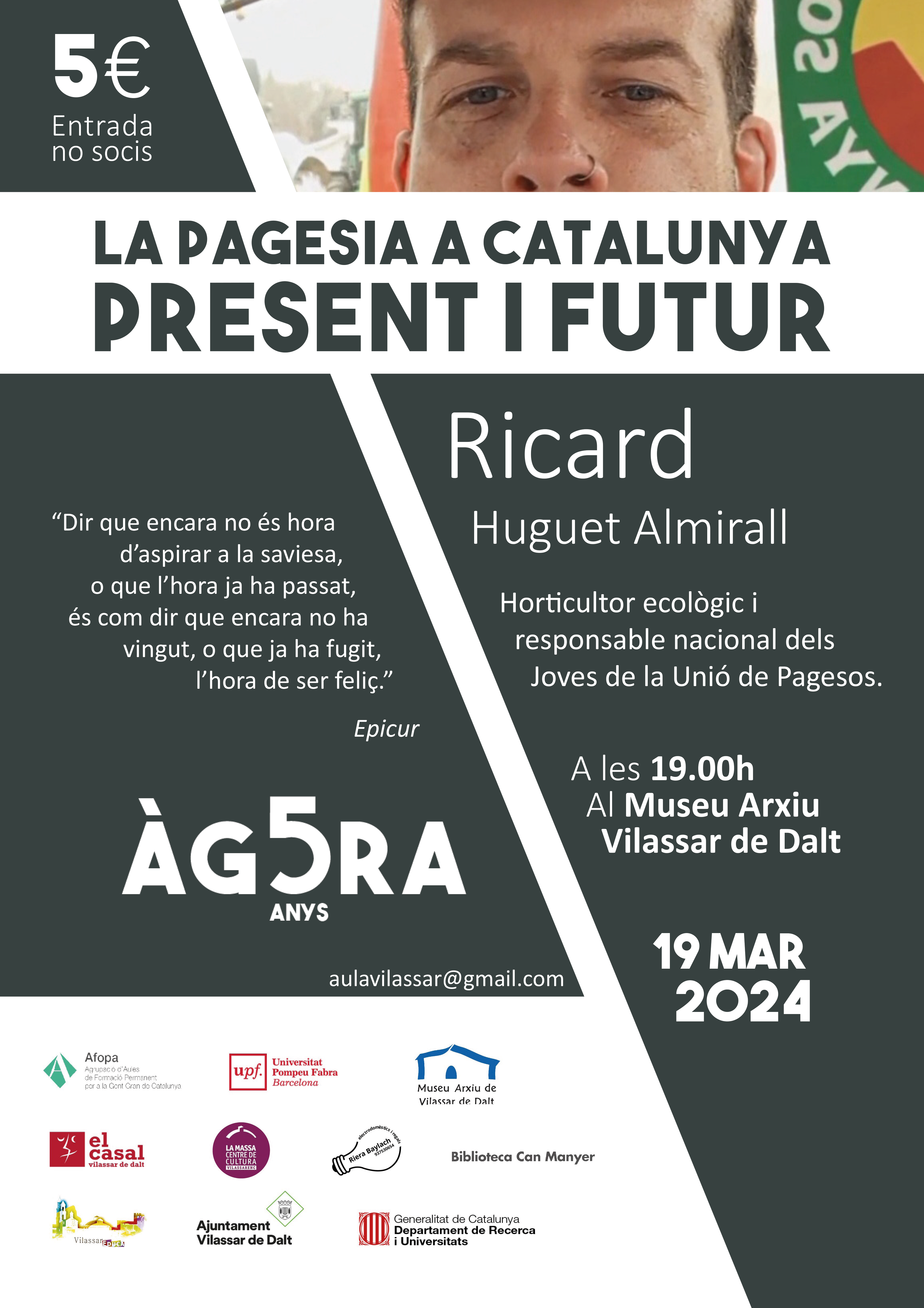 &Agrave;gora Vilassar. 'La pagesia a Catalunya, present i futur'
