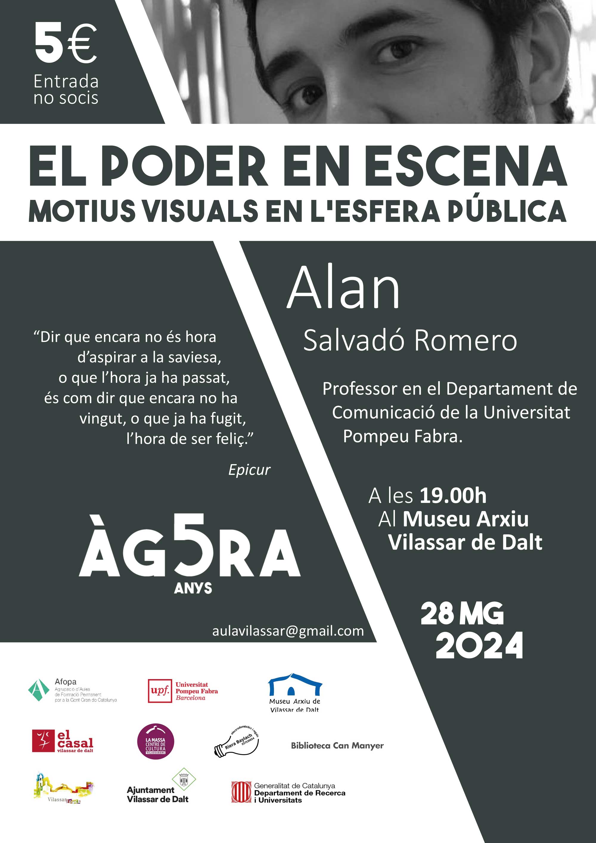 &Agrave;gora Vilassar. 'El poder en escena. Motius visuals en l'esfera p&uacute;blica'