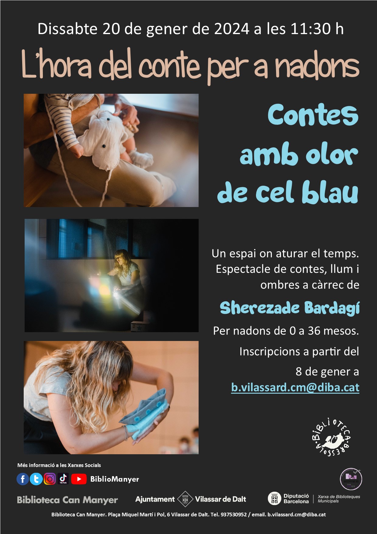 Hora del conte per a nadons: 'Contes amb olor de cel blau'