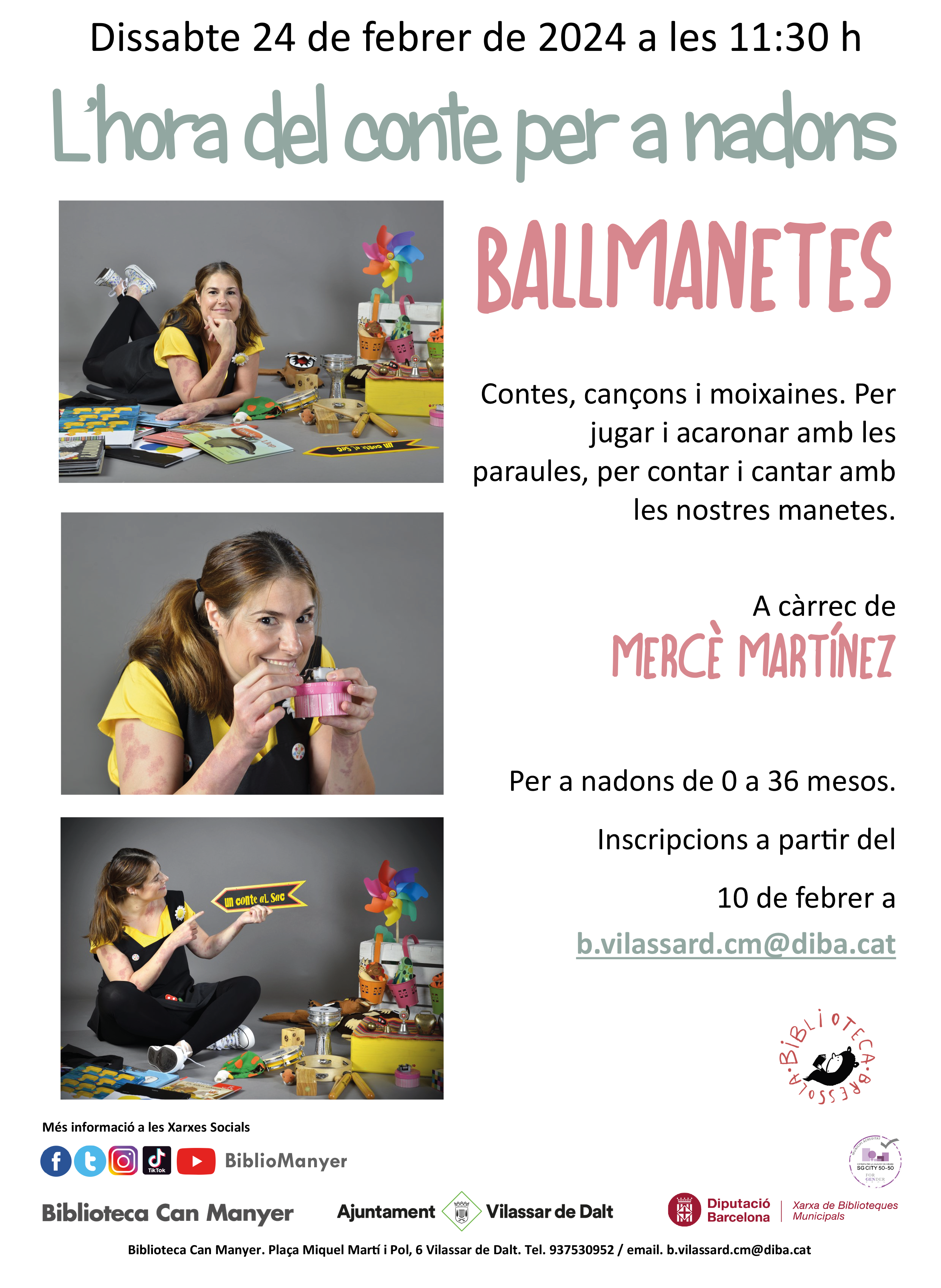 Hora del conte per a nadons: 'Ballmanetes'