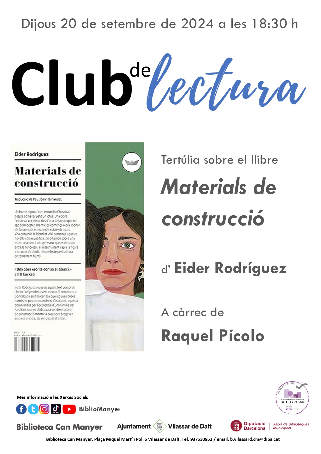 Club de lectura. 'Materials de construcci&oacute;'