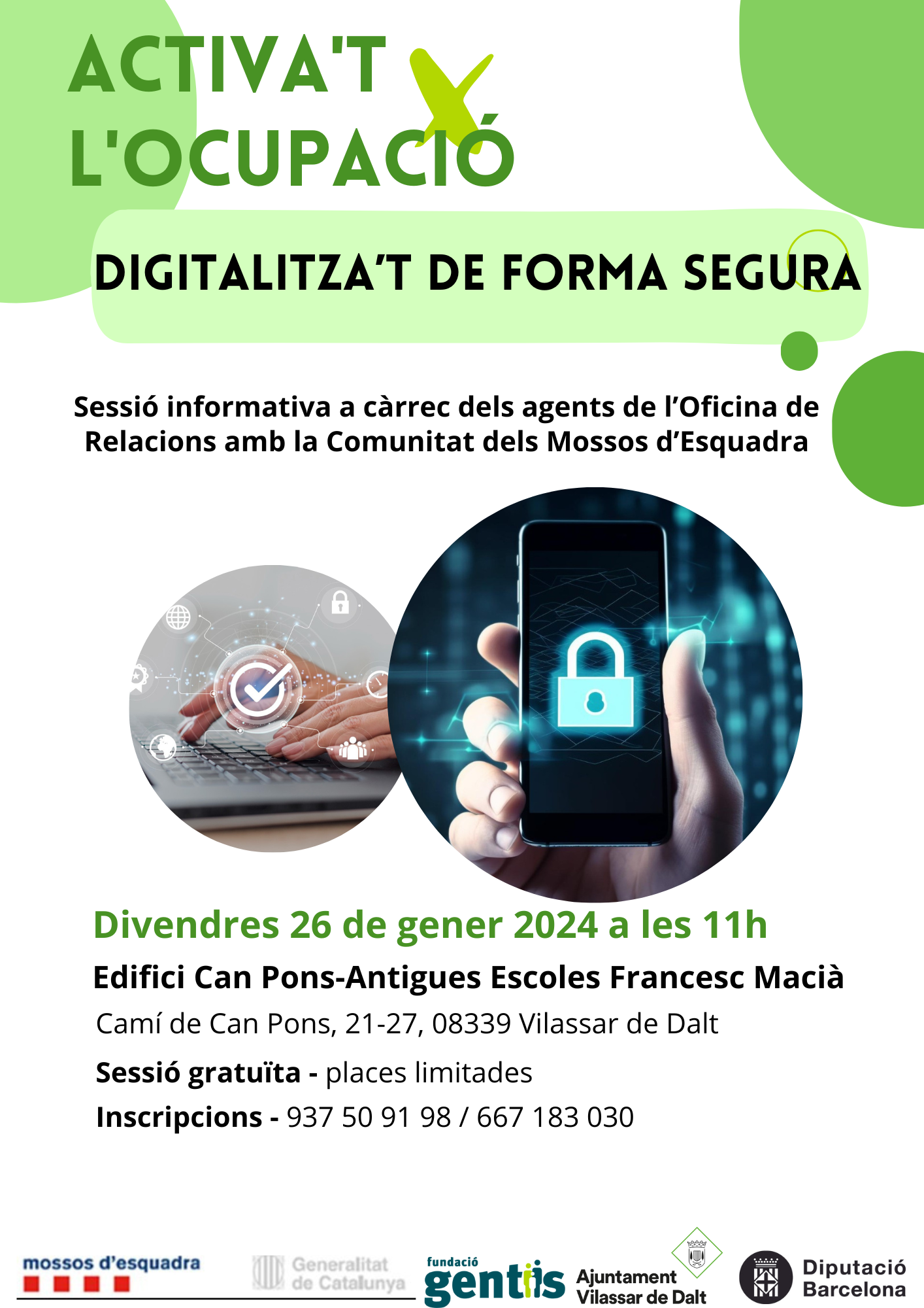Taller 'Digitalitza't de forma segura'