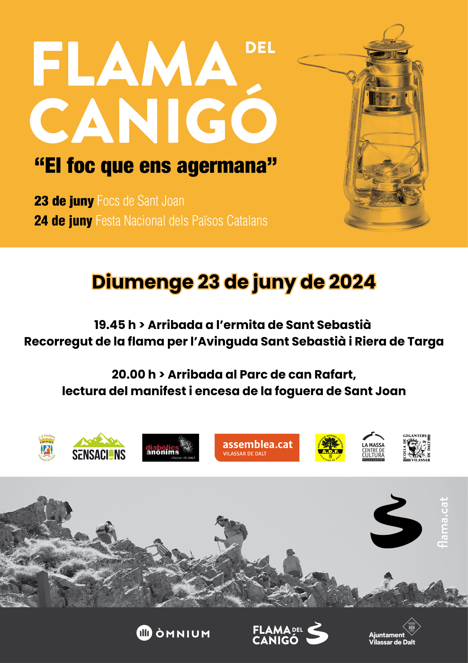 Rebuda de la Flama del canig&oacute;