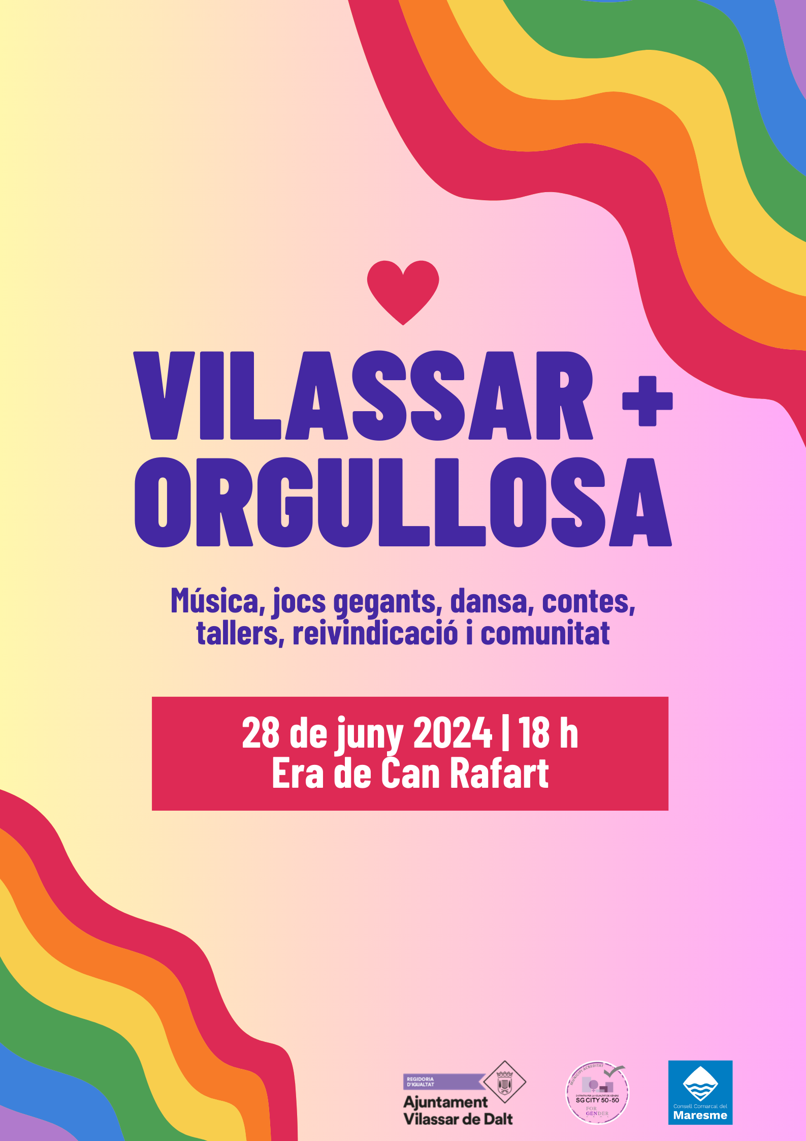 Vilassar orgullosa. Dia de l'orgull LGBTI+