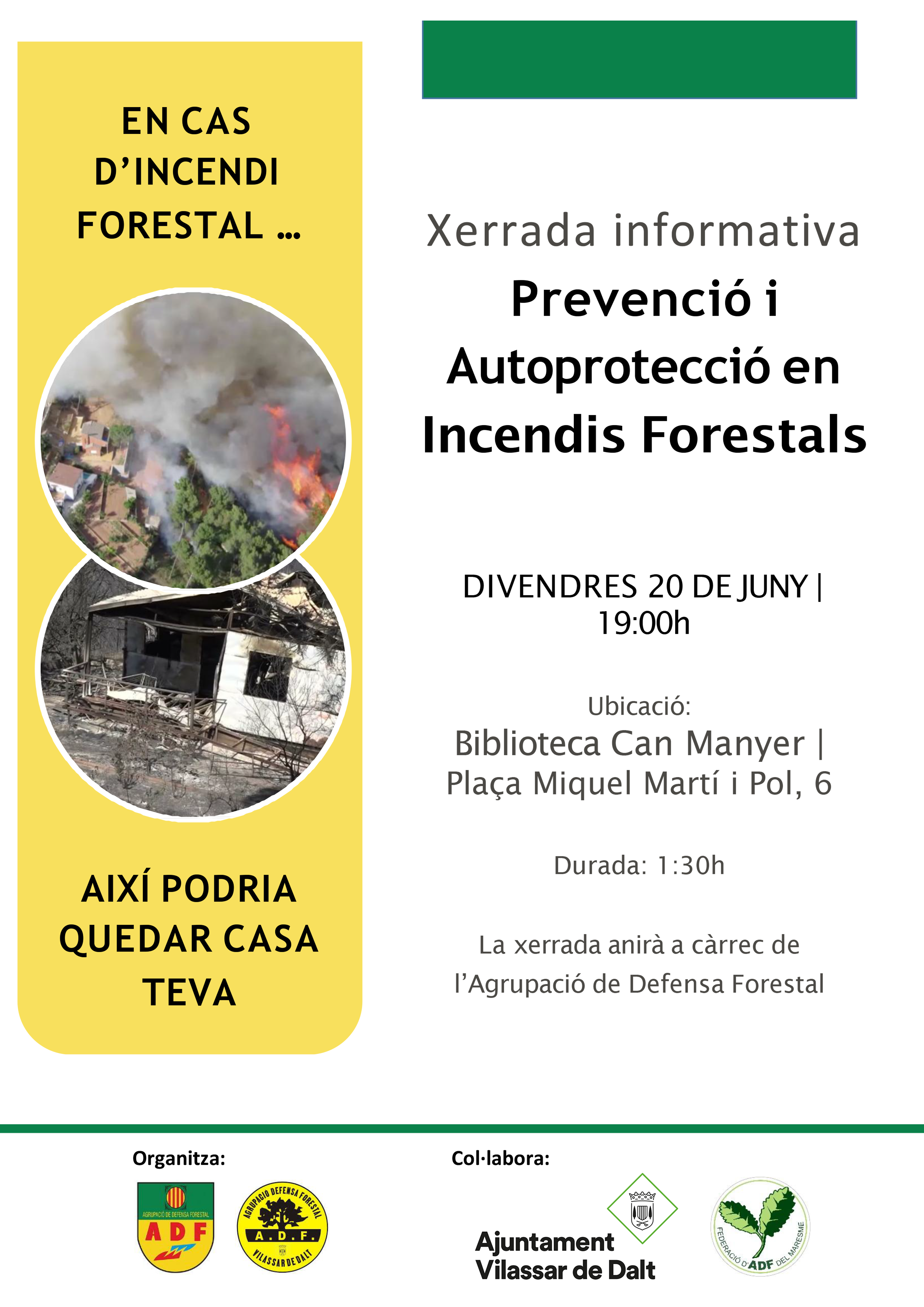 Xerrada informativa 'Prevenci&oacute; i autoprotecci&oacute; en incendis forestals'