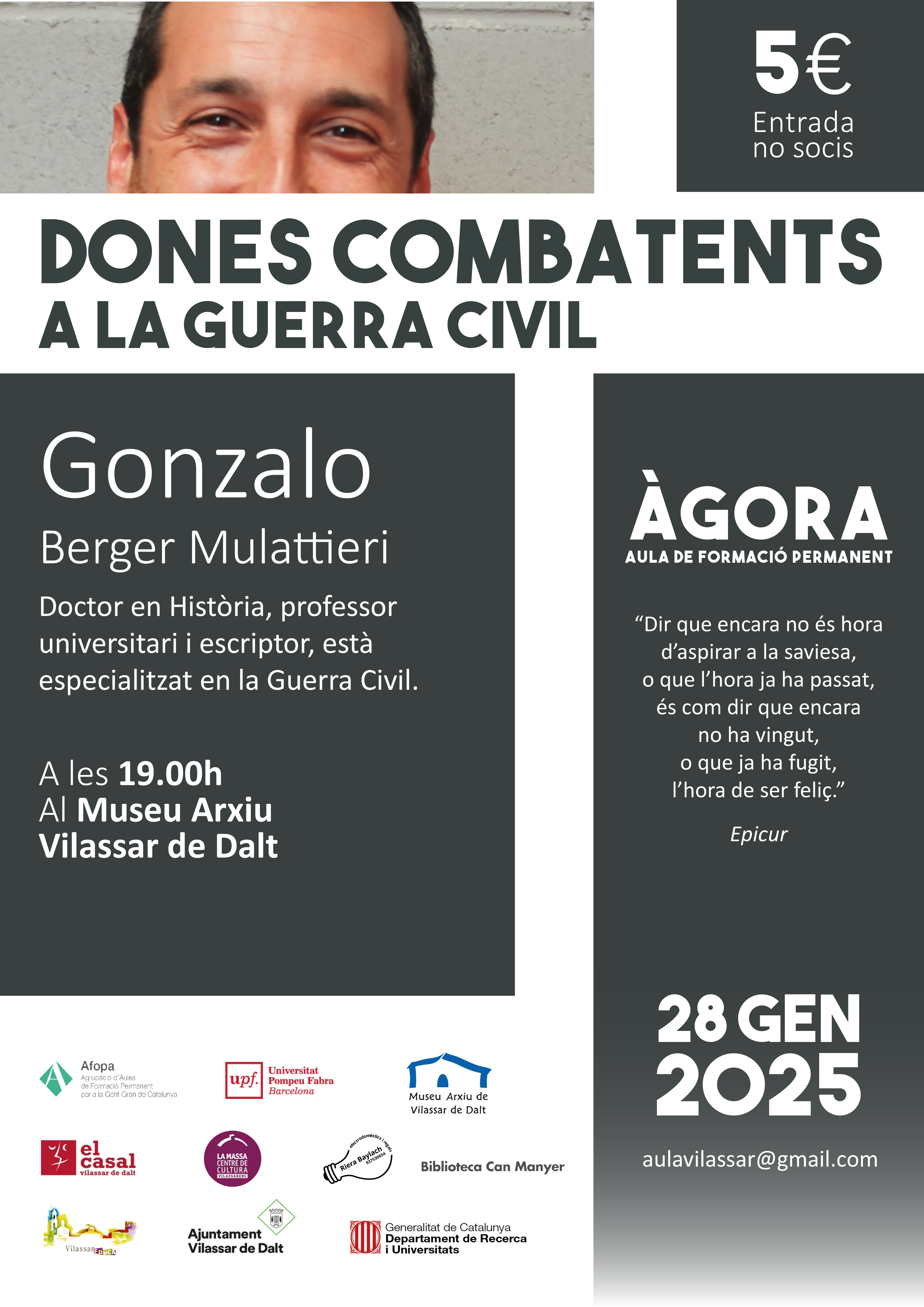 Àgora Vilassar: 'Dones combatents a la Guerra Civil'