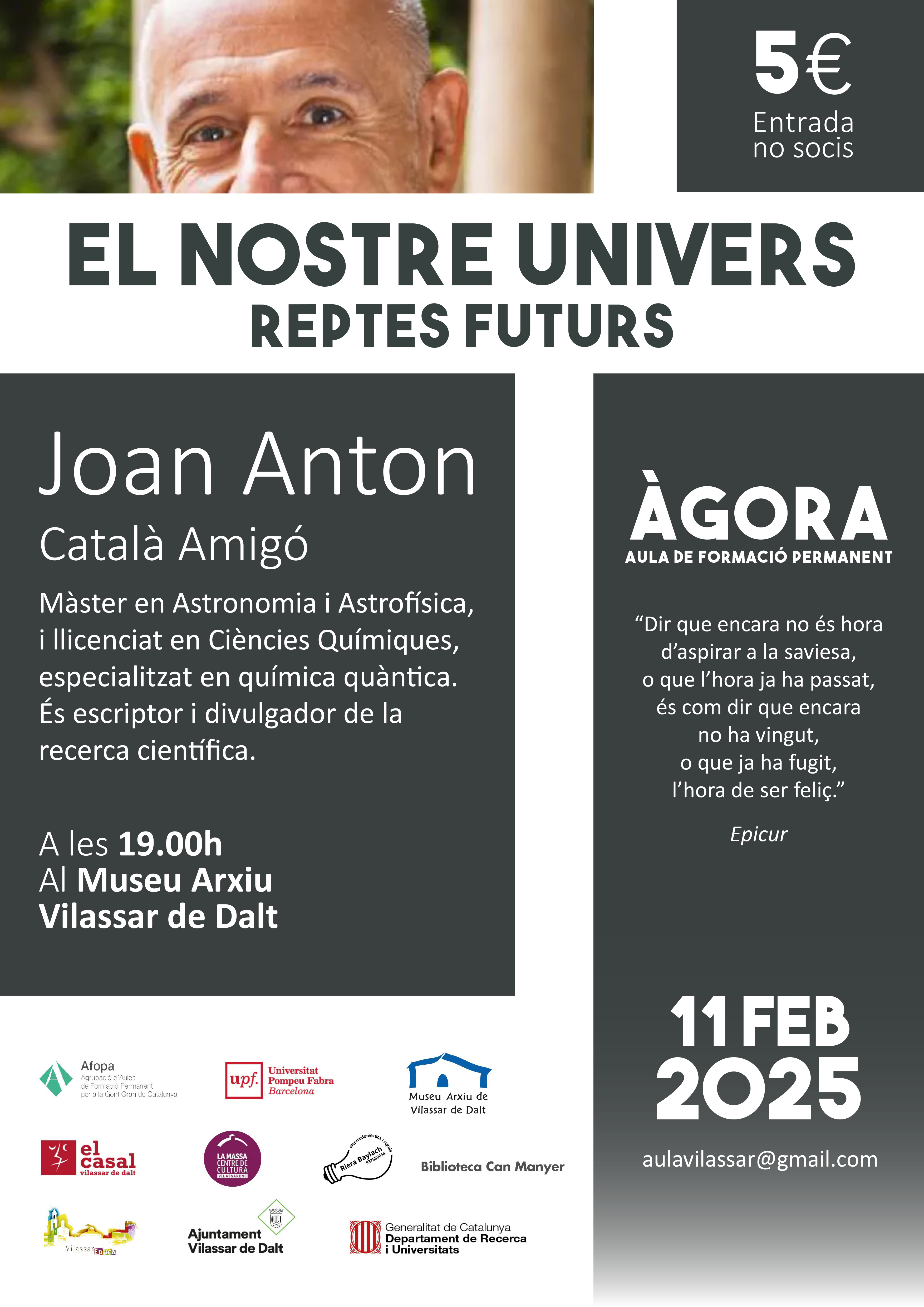 Àgora Vilassar. 'El nostre univers. Reptes futurs'