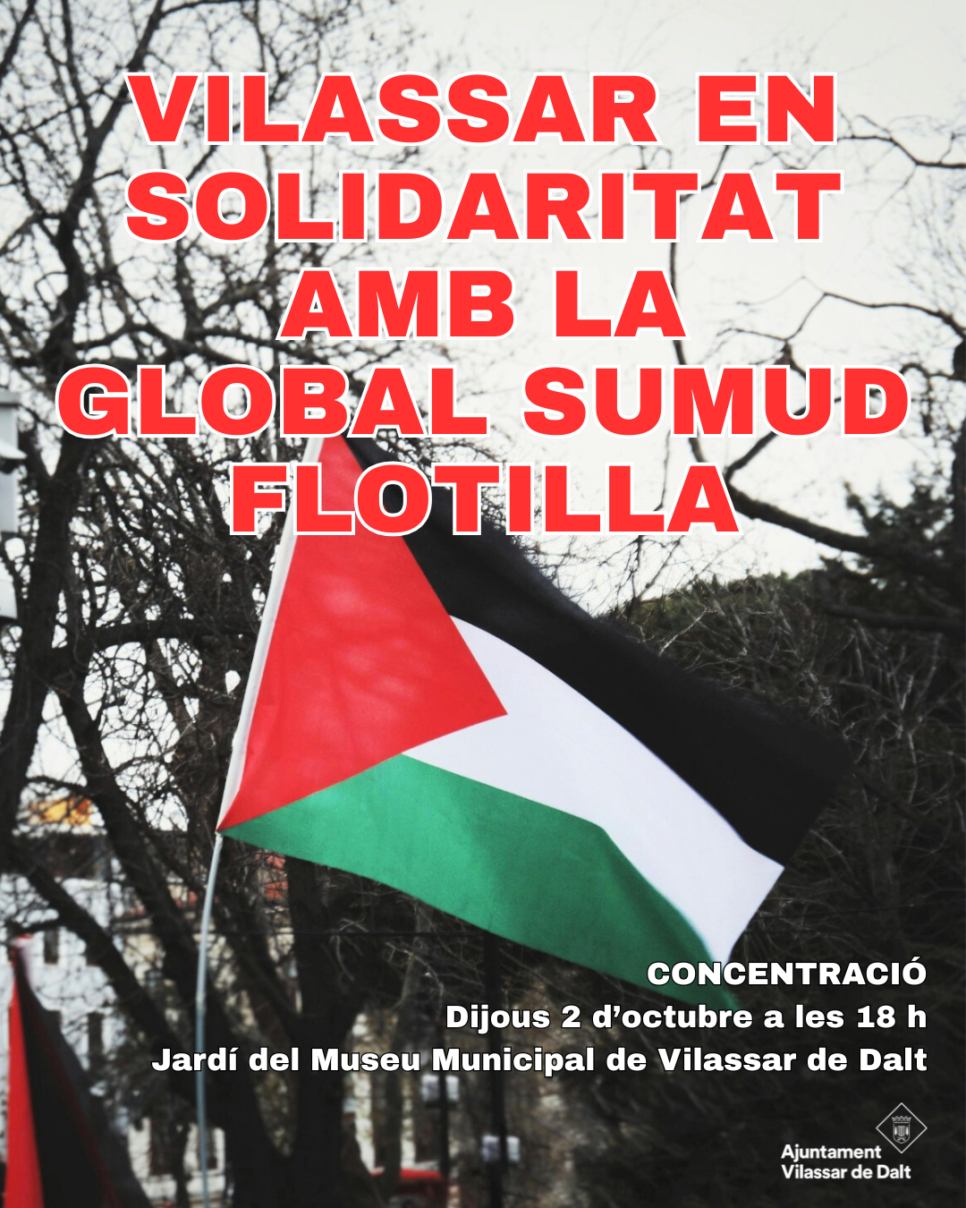 Concentraci&oacute; Vilassar en solidaritat amb la Global Sumud Flotilla