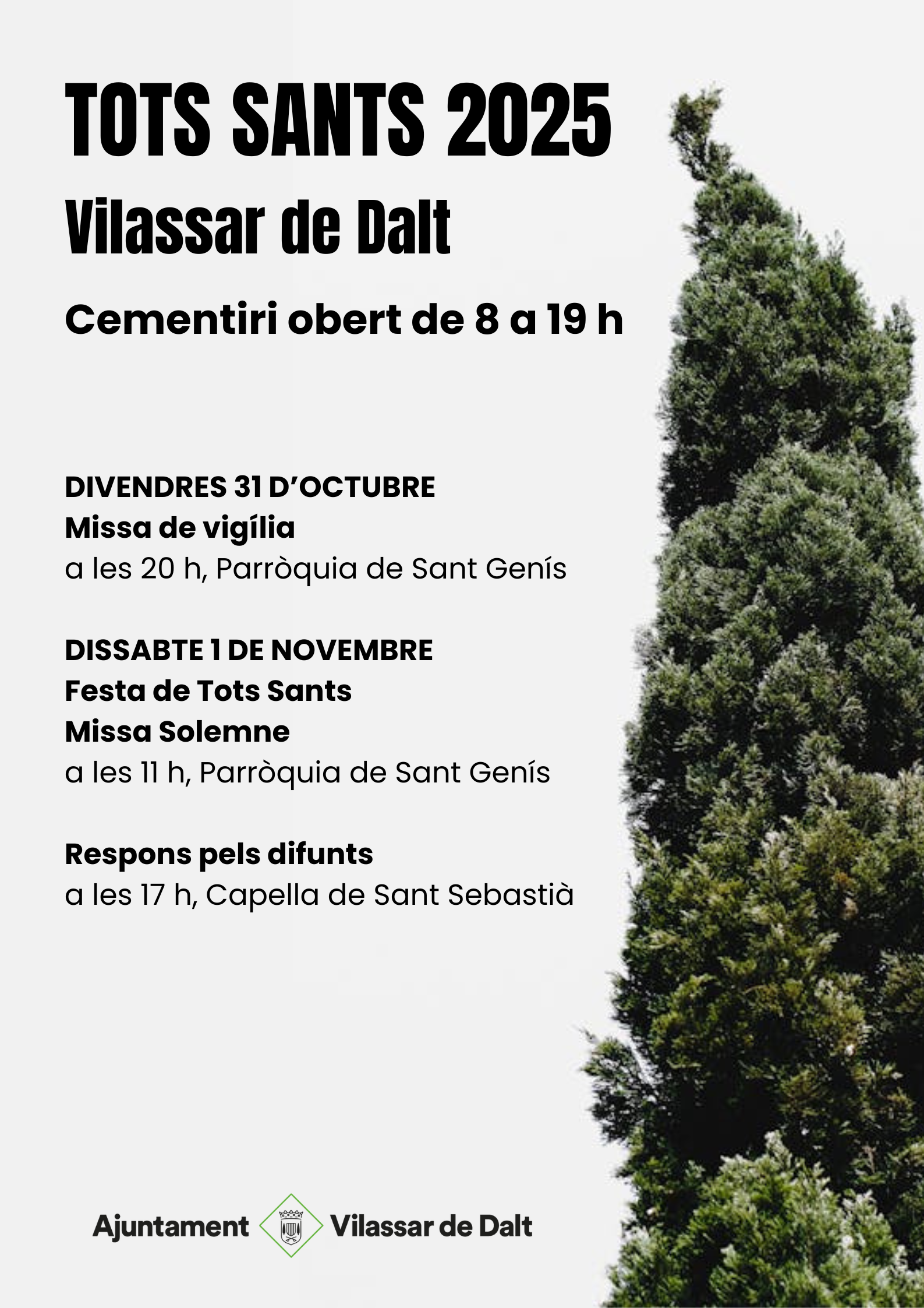 Festivitat de Tots Sants al cementiri i la parr&ograve;quia