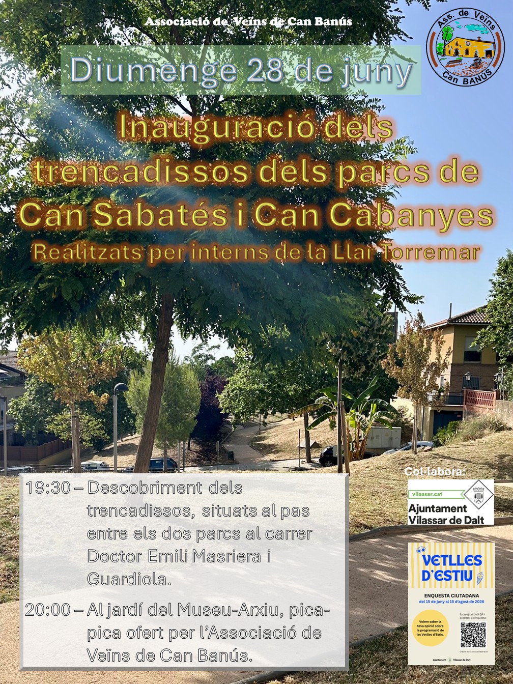 Inauguraci&oacute; dels trencadissos de Can Sabat&eacute;s i Can Cabanyes