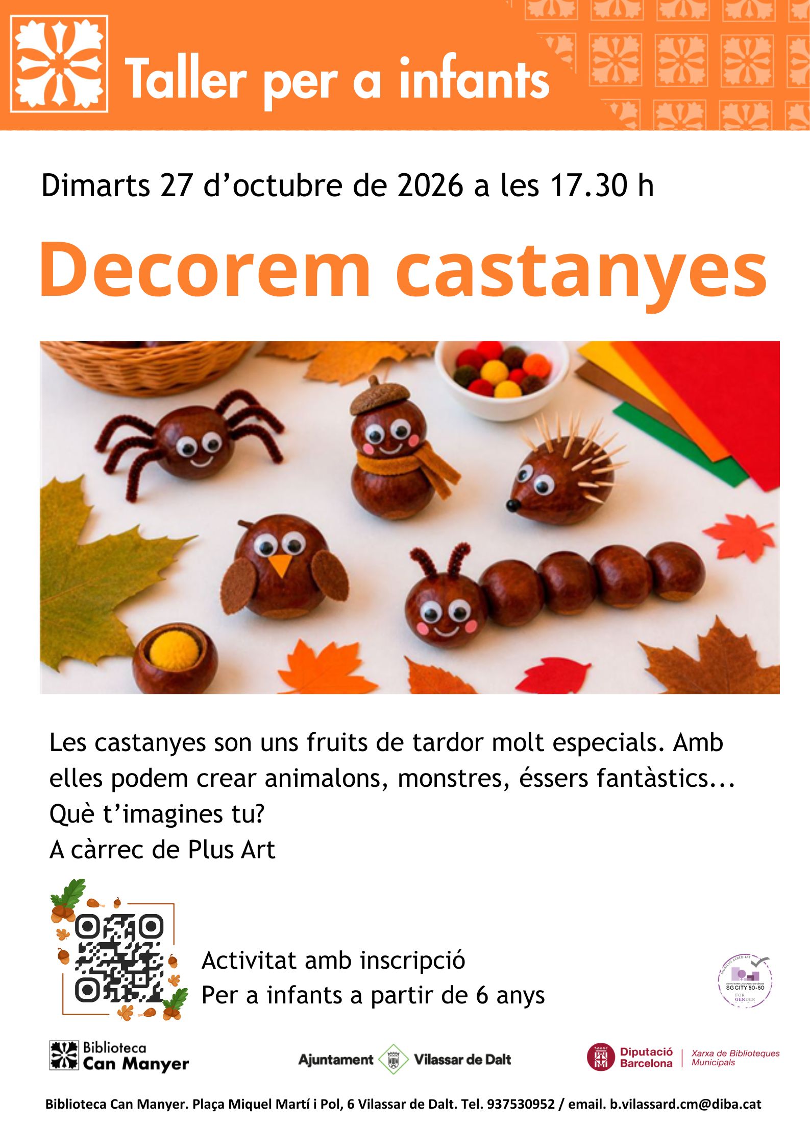 Taller de decoraci&oacute; de castanyes