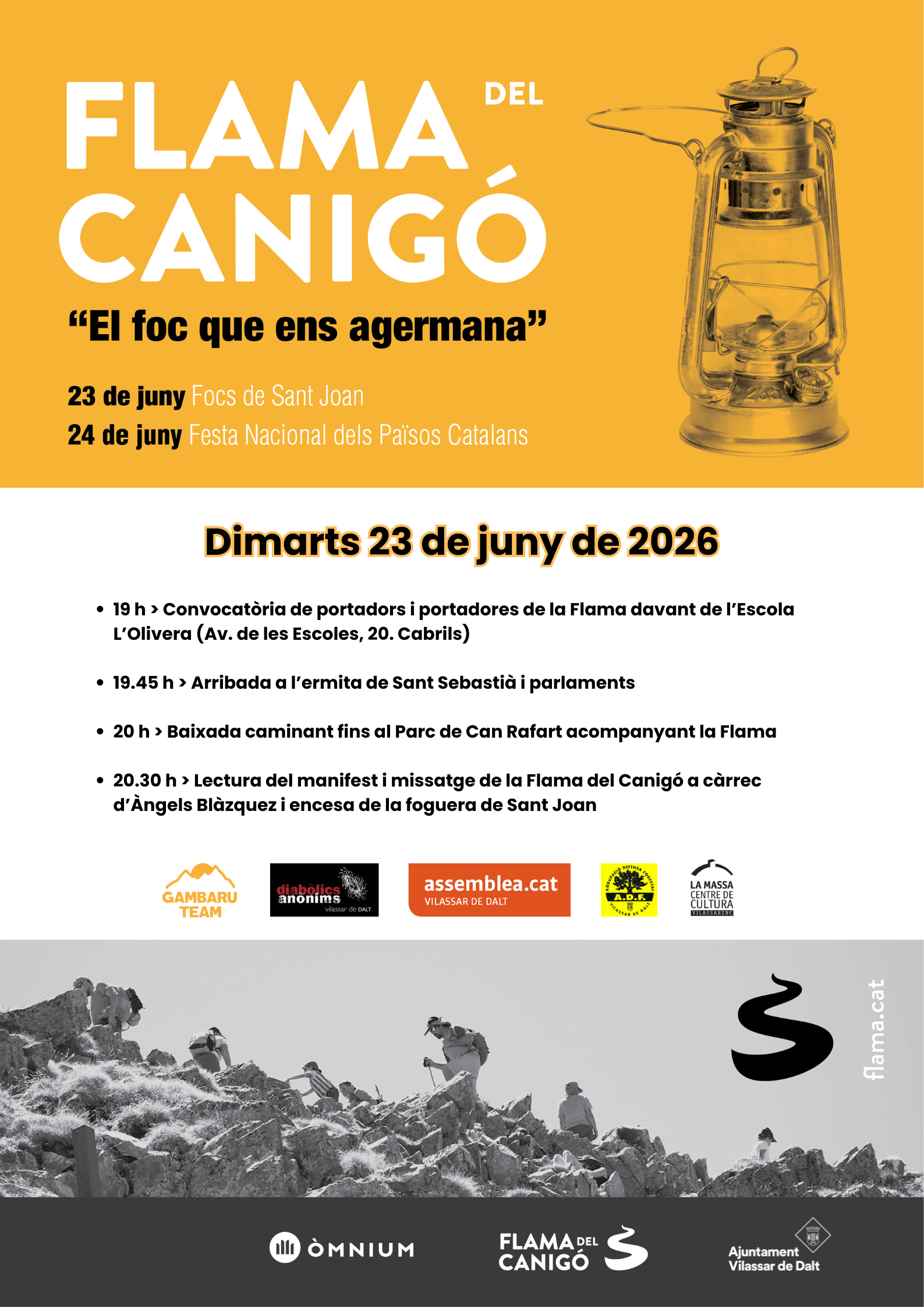 Vetlles d'estiu: Arribada de la Flama del Canig&oacute;
