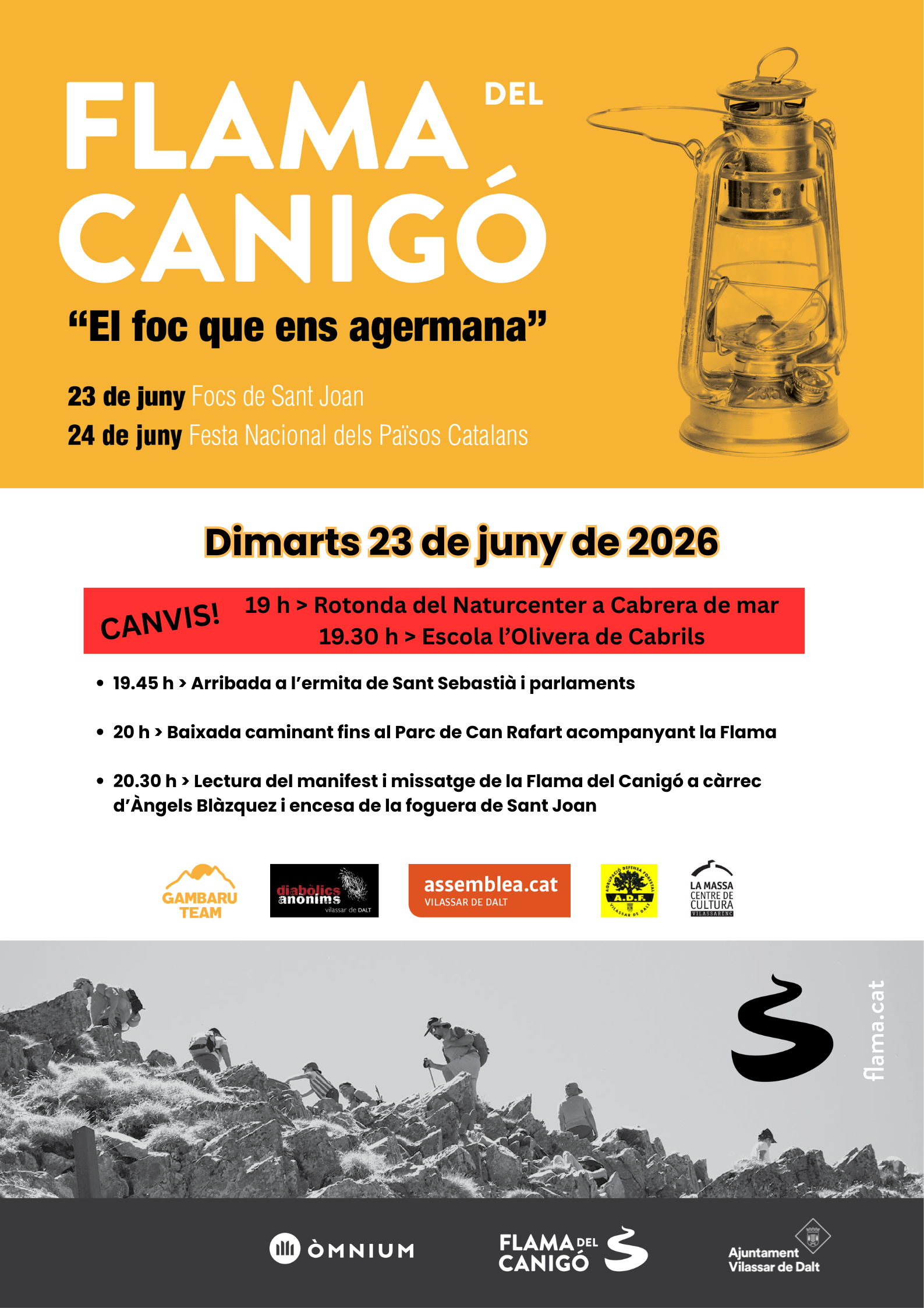 Vetlles d'estiu: Arribada de la Flama del Canig&oacute;