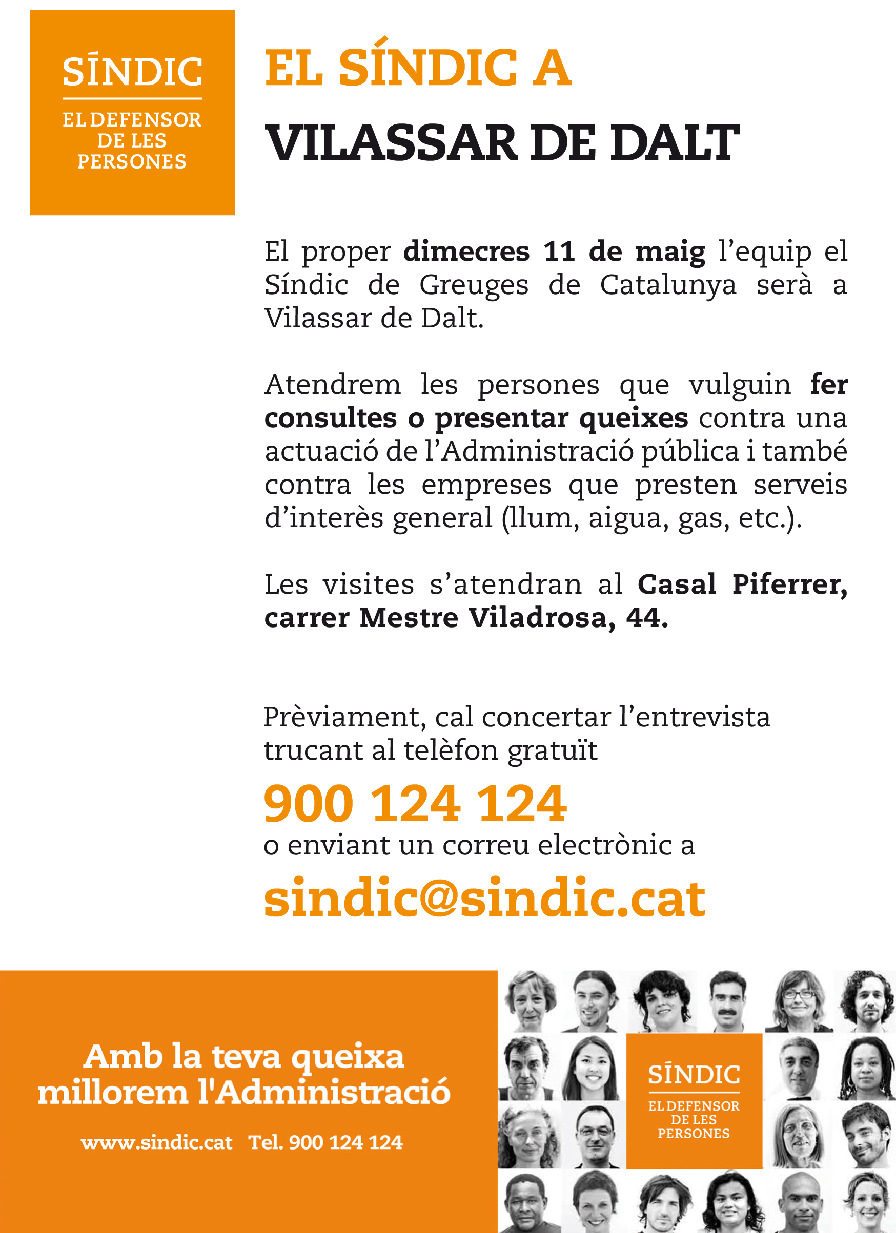 Cartell visita Síndic