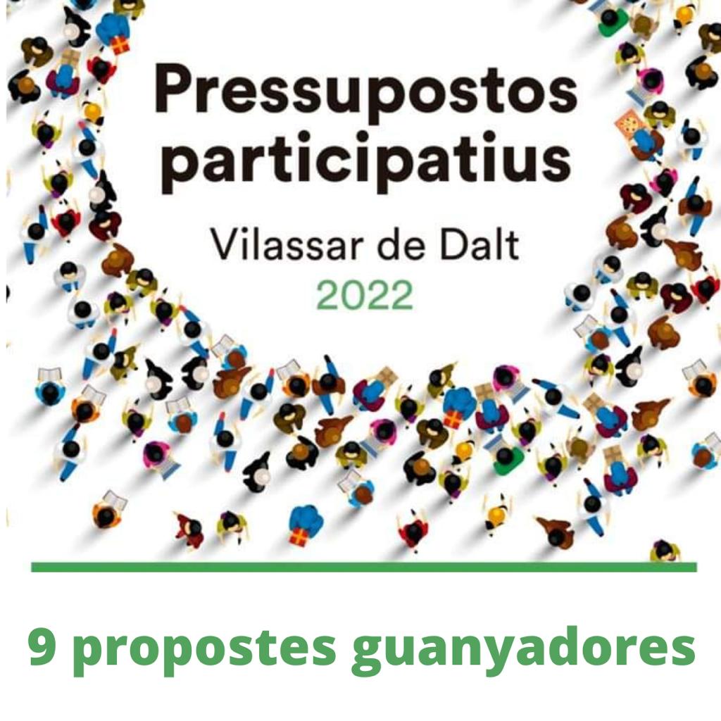 Nou propostes guanyadores dels Pressupostos Participatius 2022