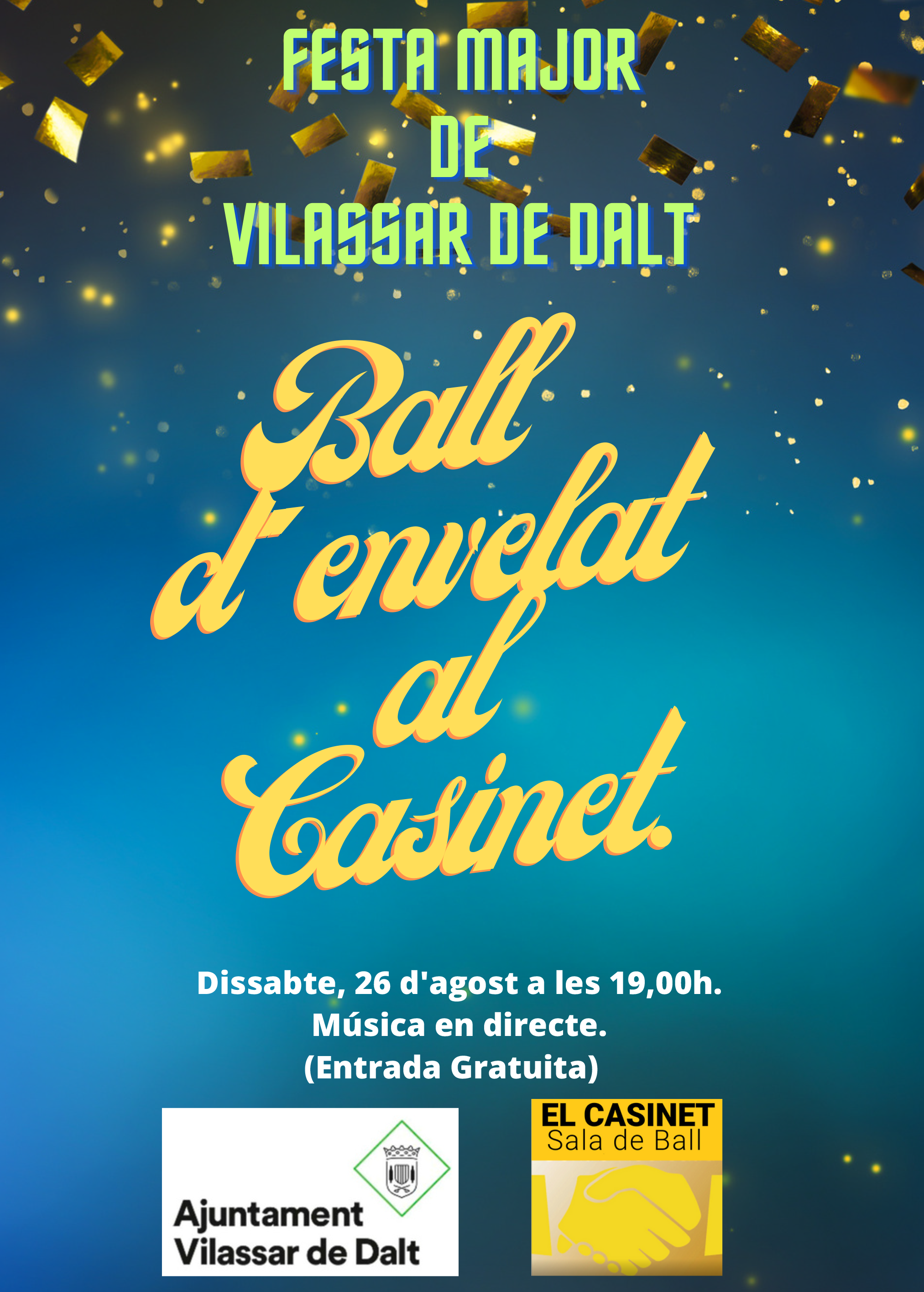 Sants Gen&iacute;s 23. Envelat al Casinet