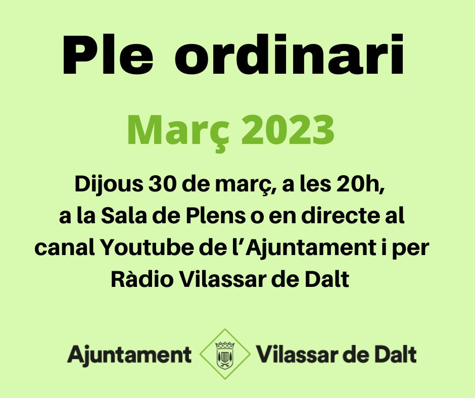 Ple de març del 2023