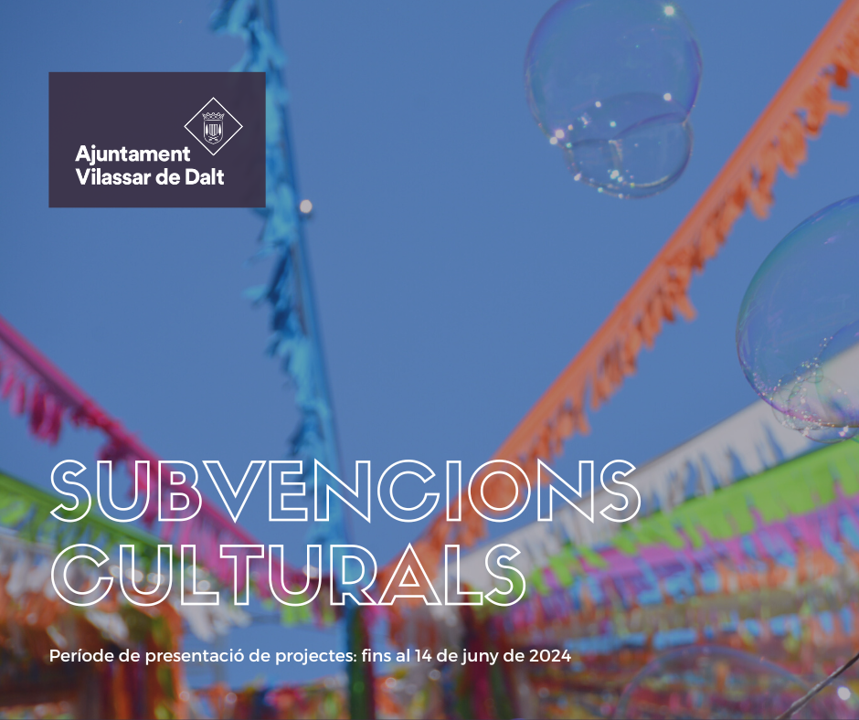  S'obre la nova convocatòria de subvencions per a activitats culturals