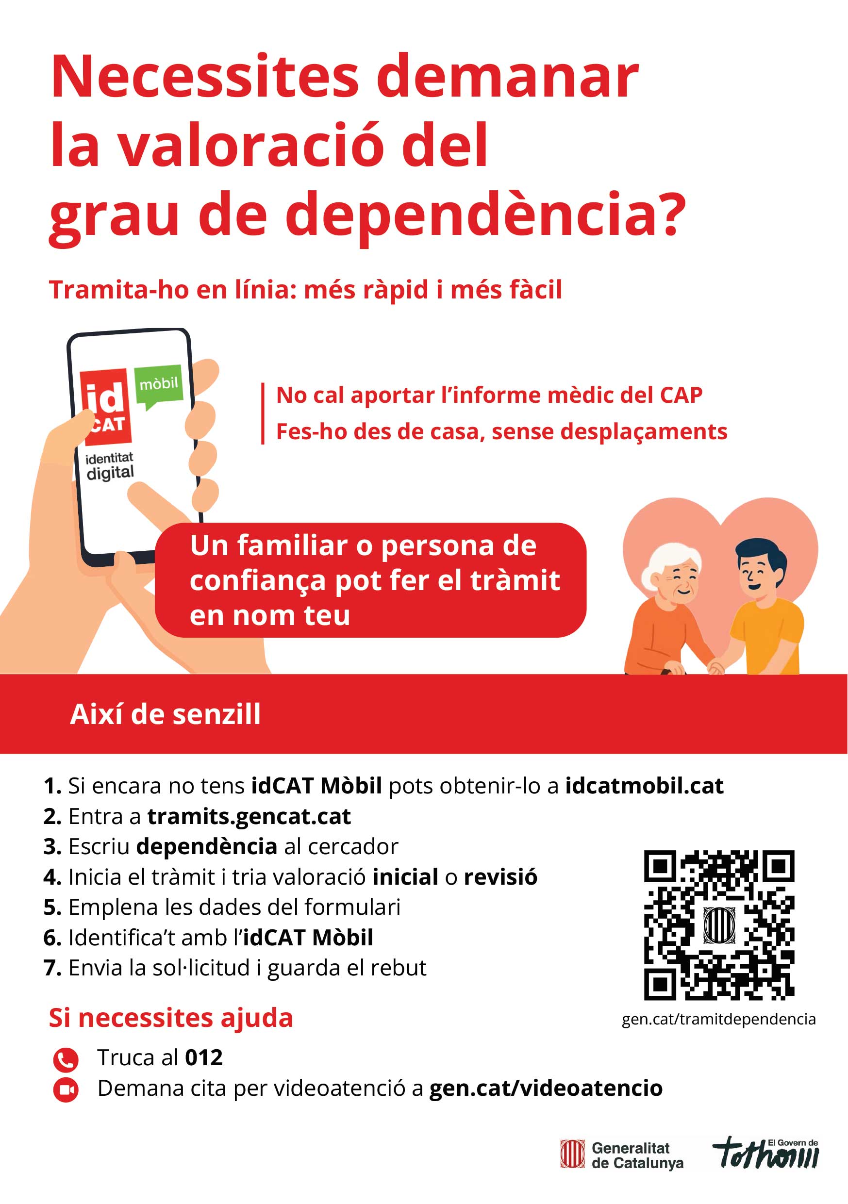 Canvis en la tramitaci&oacute; de les ajudes de depend&egrave;ncia